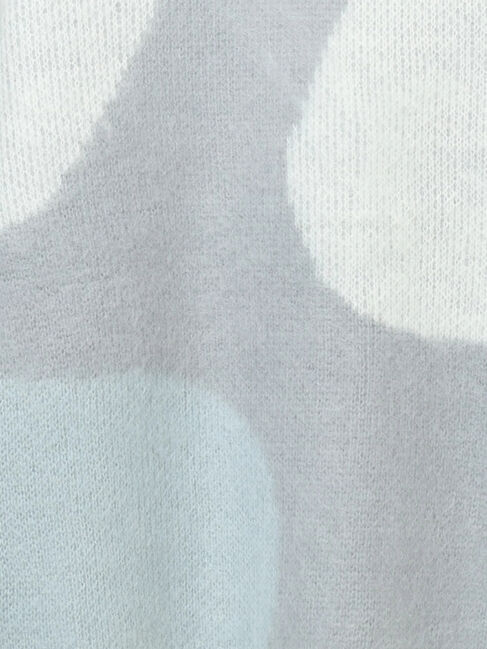 Lugnoncure「起毛ジャカードパッチワーク風Vネックカーディガン」|カーディガン|