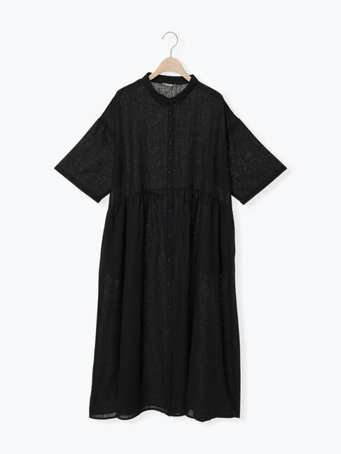 Samansa Mos2「【Sサイズ / WEB限定】【イージーケア】柄アソートリネン混シャツワンピース」|ワンピース|