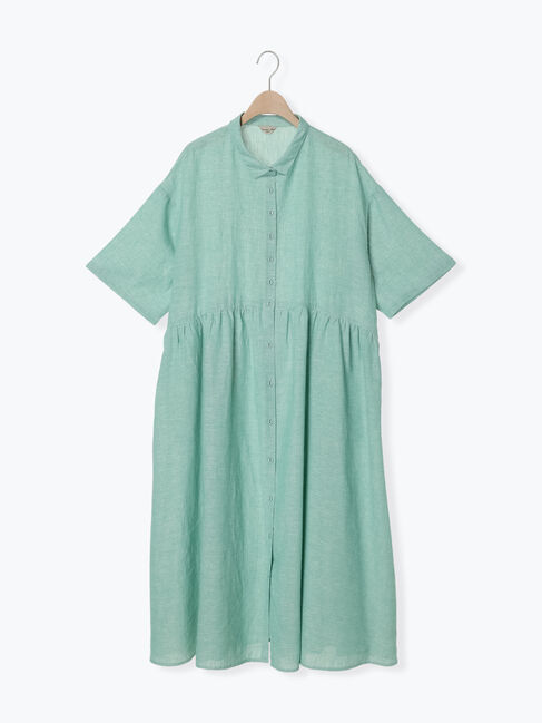 Samansa Mos2「【Sサイズ / WEB限定】【イージーケア】柄アソートリネン混シャツワンピース」|ワンピース|