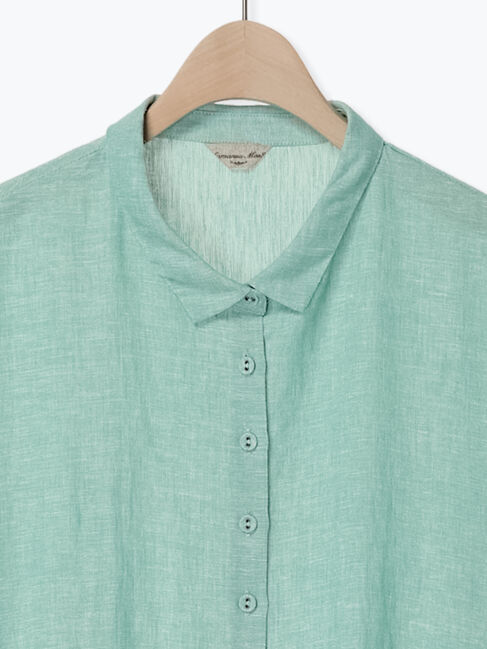 Samansa Mos2「【Sサイズ / WEB限定】【イージーケア】柄アソートリネン混シャツワンピース」|ワンピース|