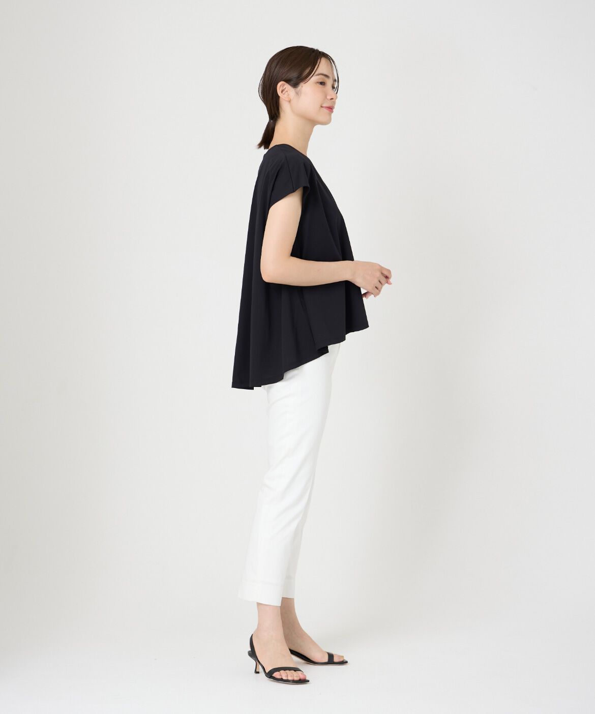 7-IDconcept.「Vネックフレアカットソー」|Tシャツ・カットソー|