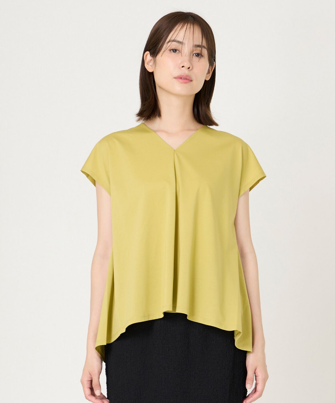 7-IDconcept.「Vネックフレアカットソー」|Tシャツ・カットソー|カラシ2