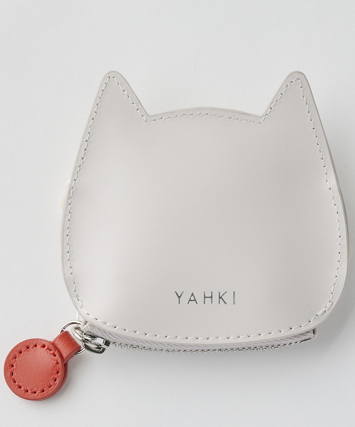 INED「《SUPERIOR CLOSET》W FACE　CATレザーミニポーチ《YAHKI》」|コインケース|オフホワイト1