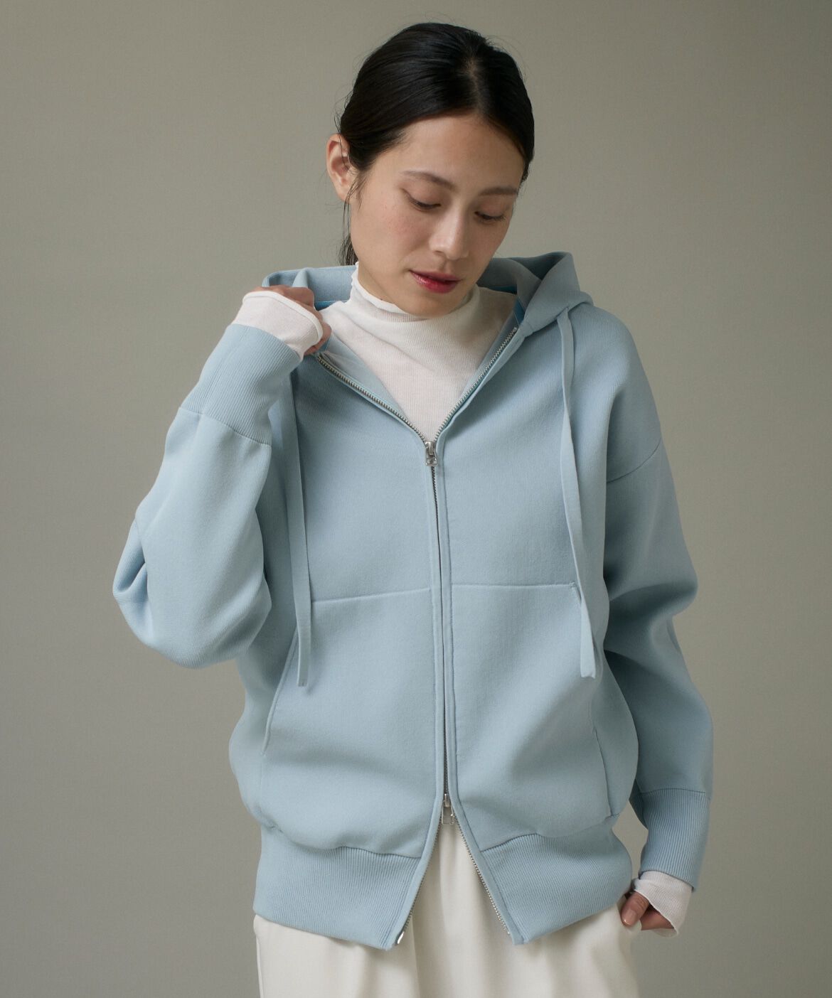 DAY by DAY it&rsquo;s international「ジップアップフーディ」|ニット・セーター|サックス3