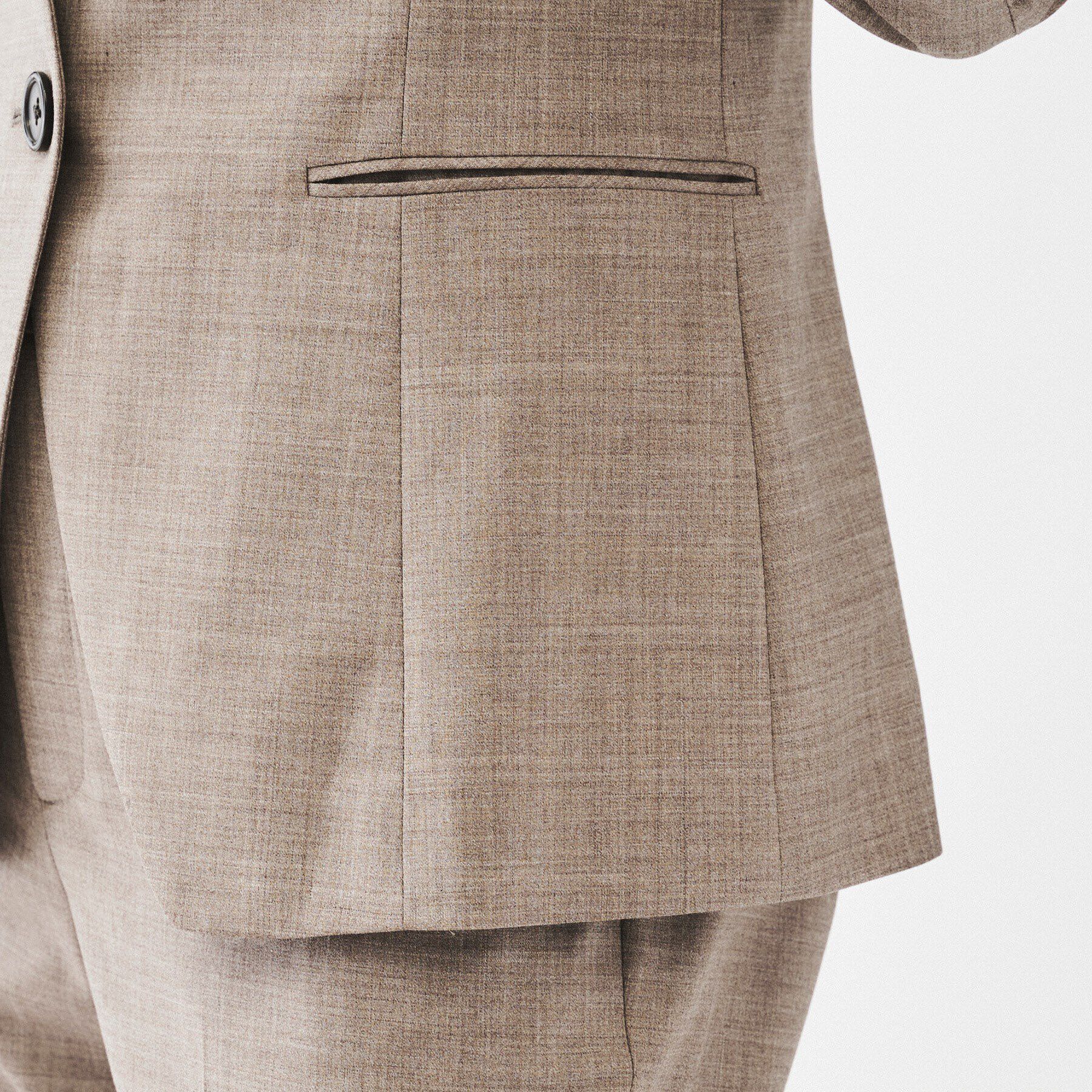 UNTITLED「【通勤スーツ/日本製】ウーステッド カラーレスジャケット」|ノーカラージャケット|