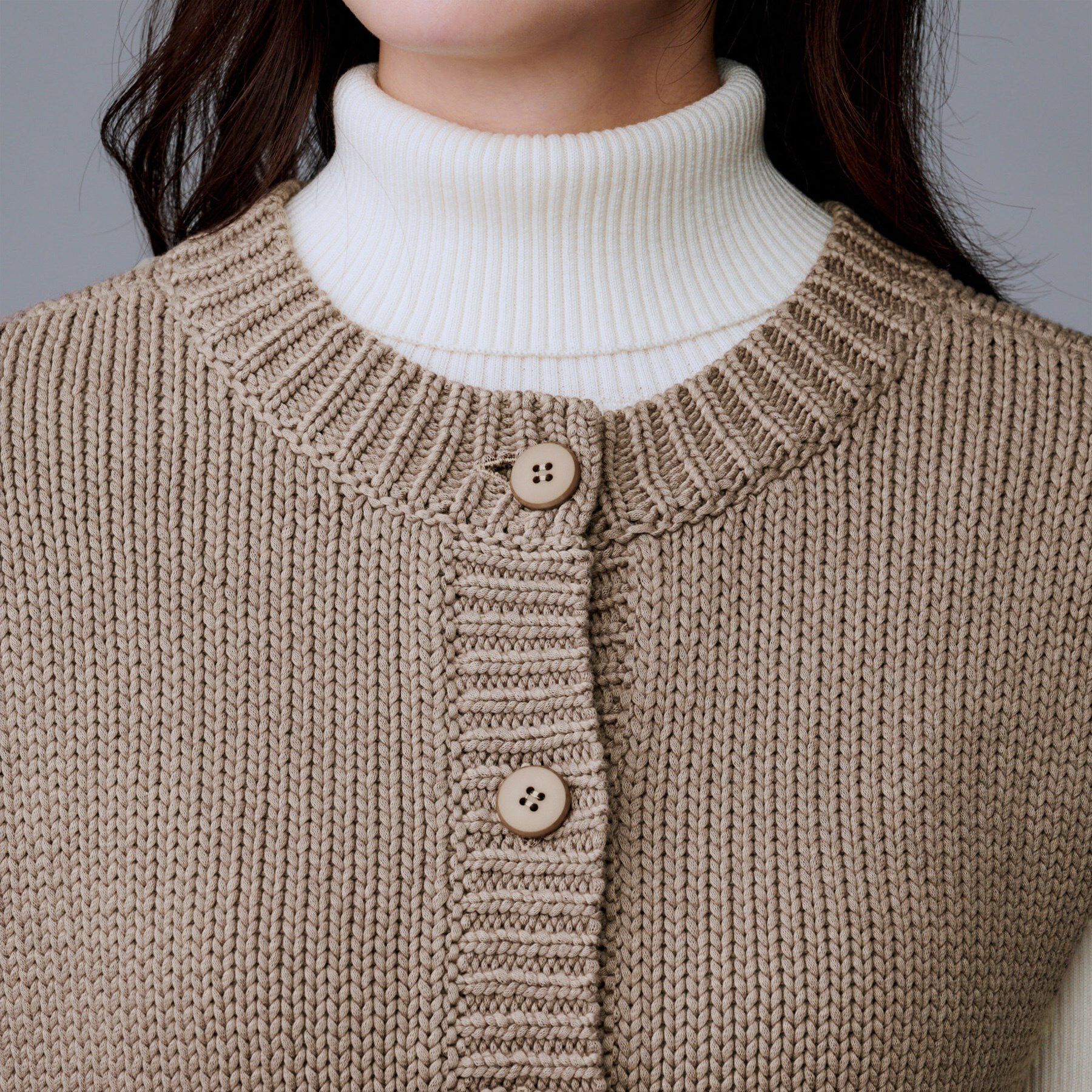 UNTITLED「【レイヤード/前ボタン】2WAYニットベスト」|ニット・セーター|