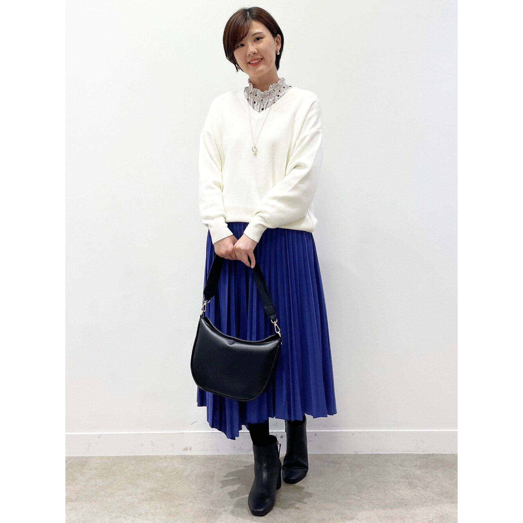 Reflect「【マシンウォッシュ可／セットアップ可】マーブルドットブラウス」|シャツ・ブラウス|