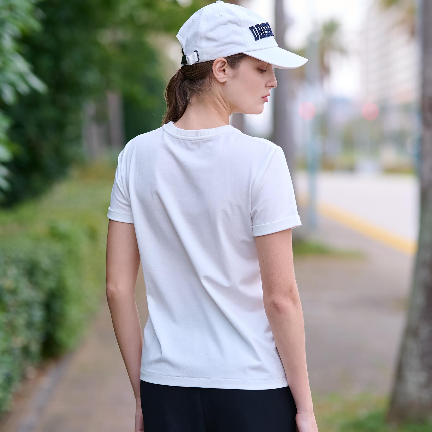 DRESSTERIOR「【洗える】シルクブレンドポンチTシャツ」|Tシャツ・カットソー|