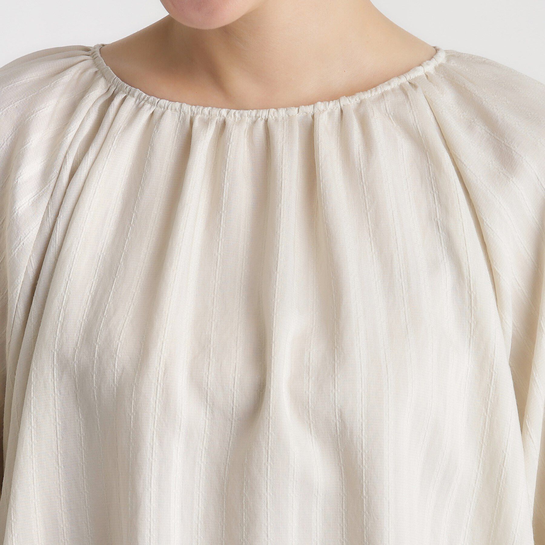 grove「ジャカードギャザーボリュームブラウス」|シャツ・ブラウス|