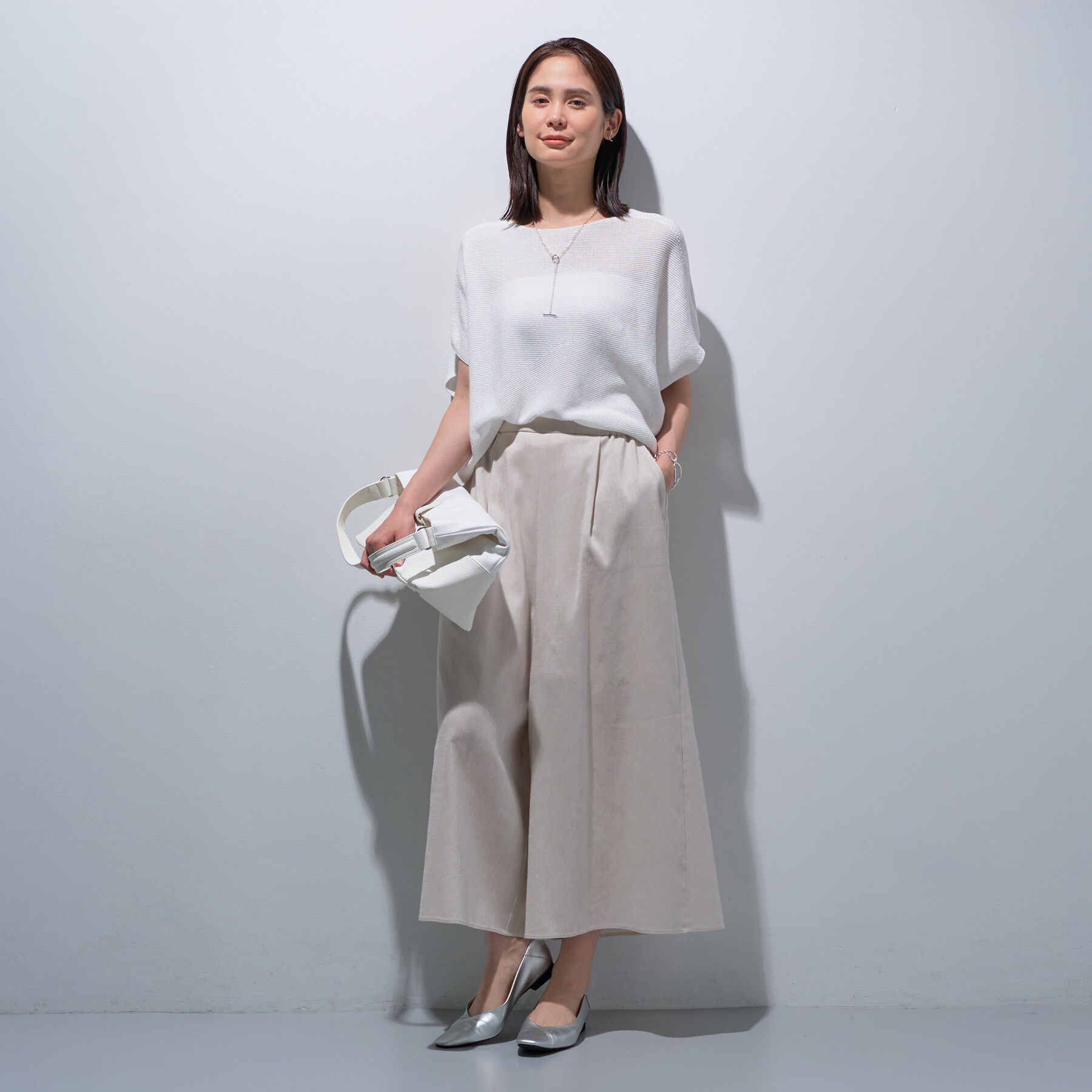 INDIVI「【洗える／清涼感】コクーンシルエットニット」|ニット・セーター|