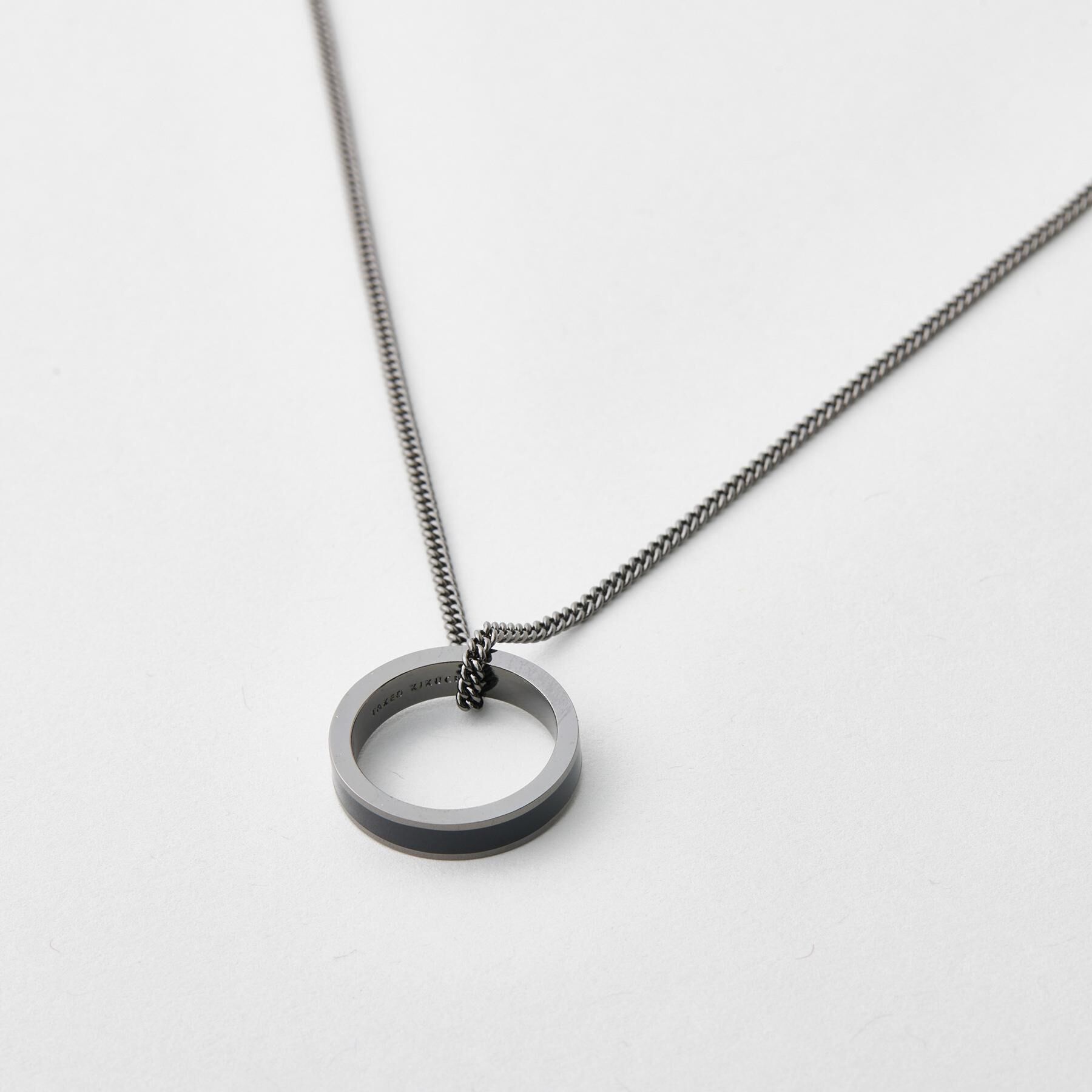 TAKEO KIKUCHI「ブラックラインリングトップネックレス」|ネックレス|ブラックシルバー(0