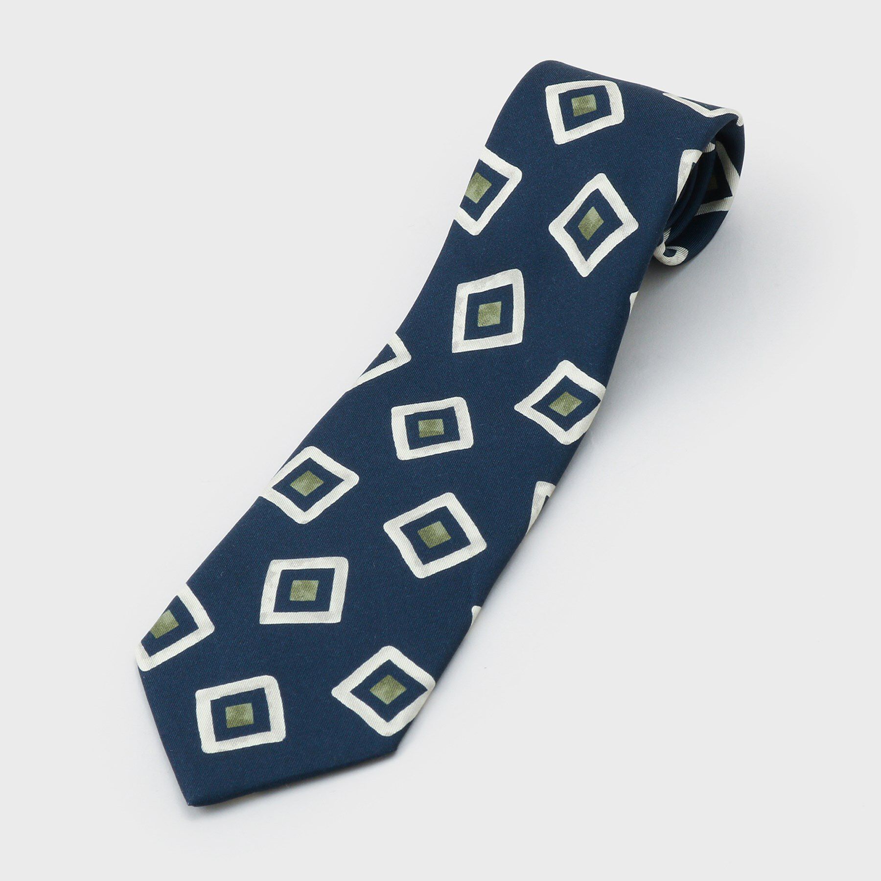 40CARATS&525「手書き小紋プリントネクタイ」|ネクタイ・蝶ネクタイ|ネイビー(194)