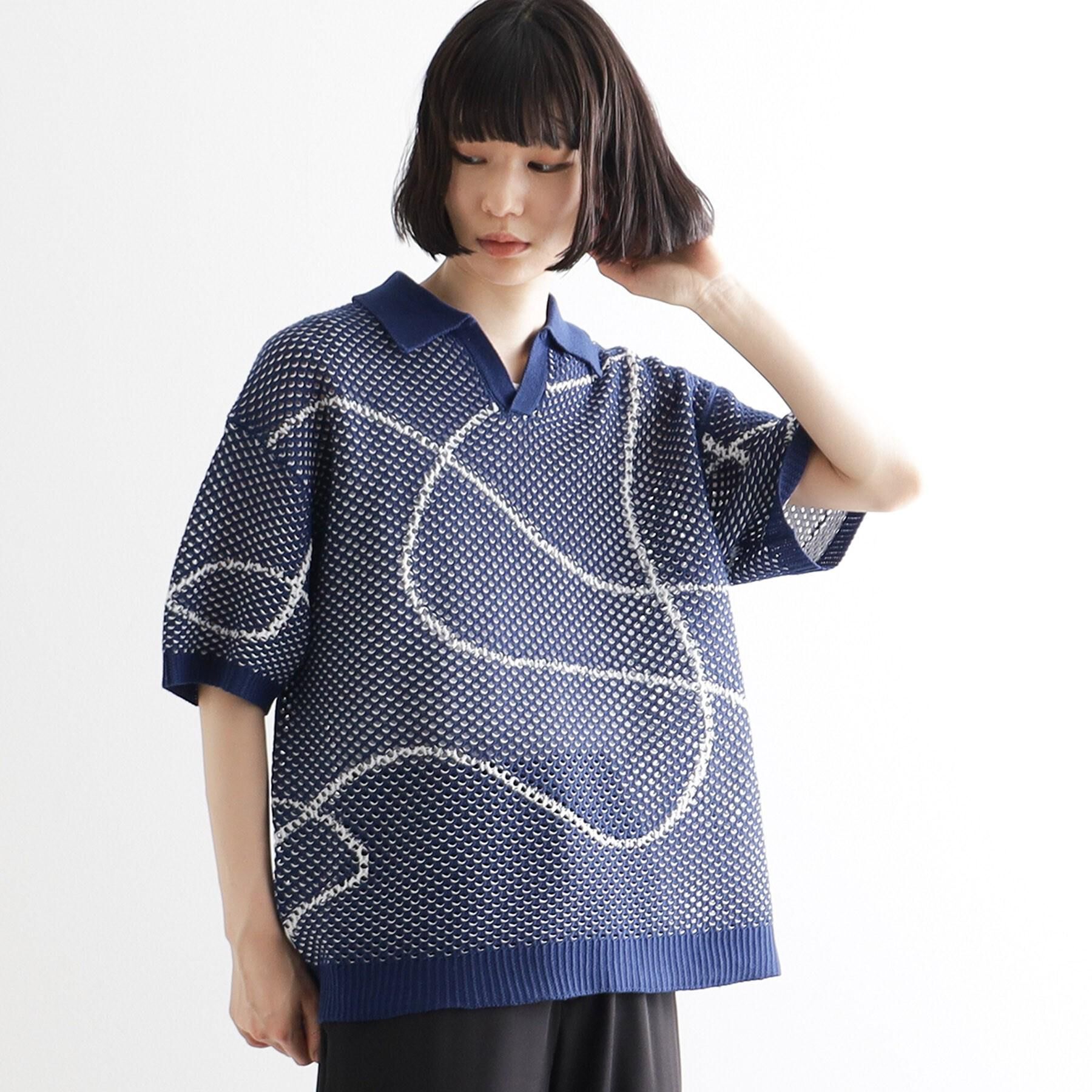 tk.TAKEO KIKUCHI「ラインアートニットポロ」|ニット・セーター|