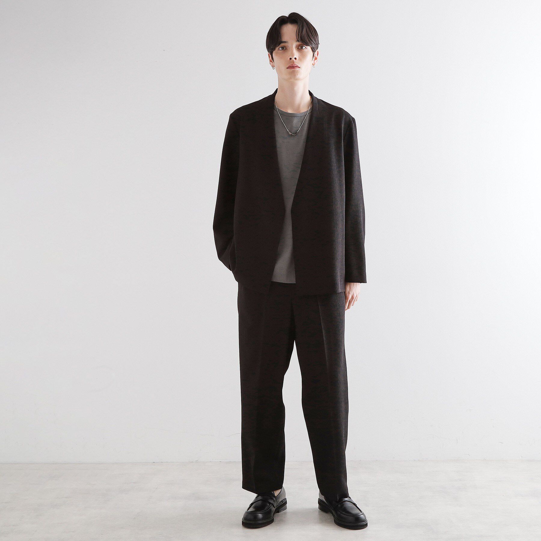 tk.TAKEO KIKUCHI「【セットアップ対応】テッククレープノーカラージャケット」|ノーカラージャケット|