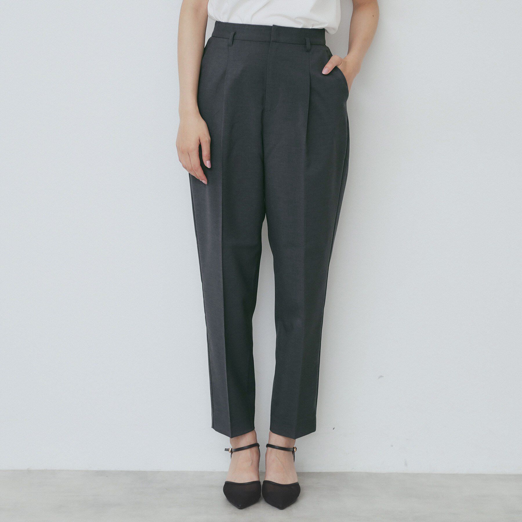 index「ベルト付きストレッチテーパードパンツ/セットアップ可【洗濯機洗い可/吸水速乾/接触冷感】」|その他|