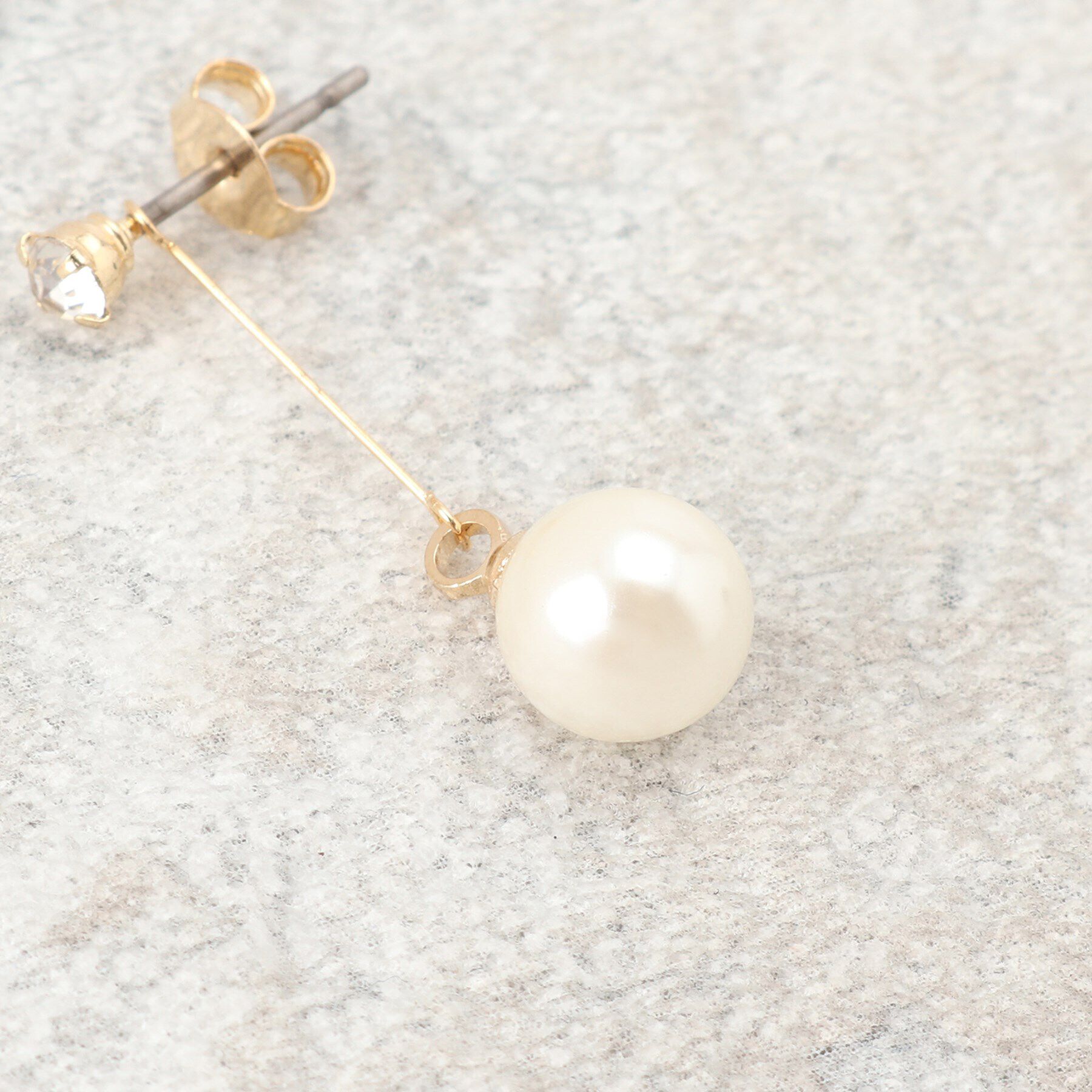 OPAQUE.CLIP「パール調&times;ビジューピアス」|ピアス|