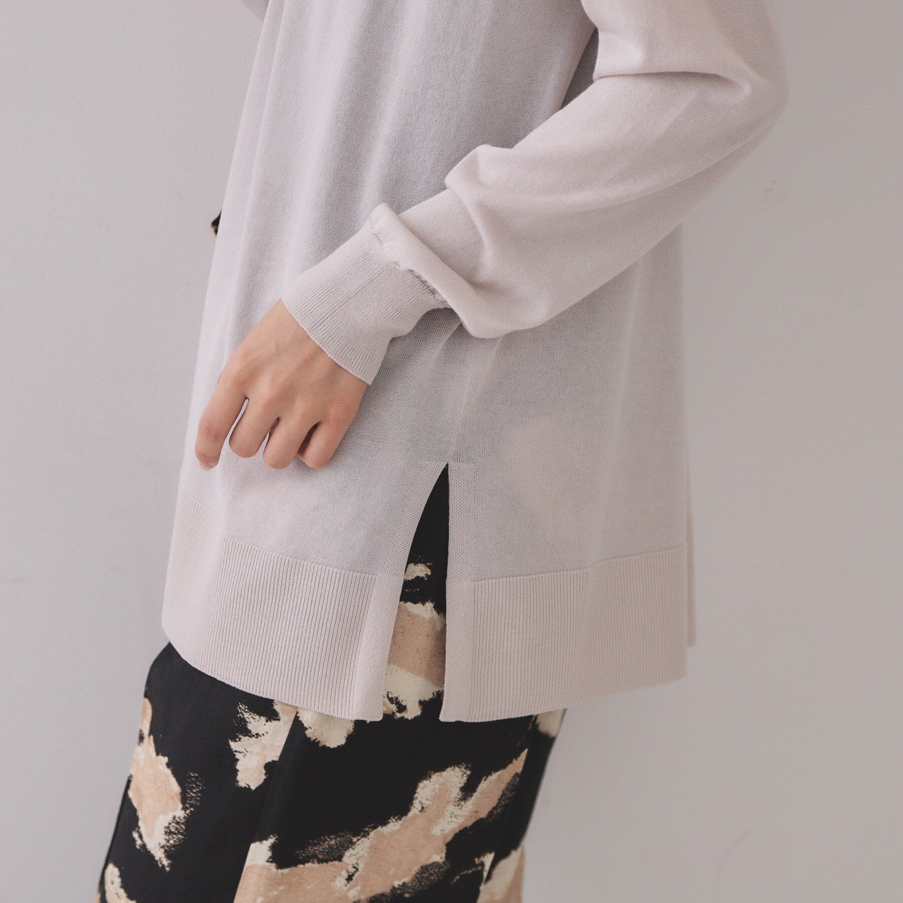 OPAQUE.CLIP「ミドル丈ニットカーディガン【抗ピル/洗濯機洗い可/接触冷感】」|カーディガン|