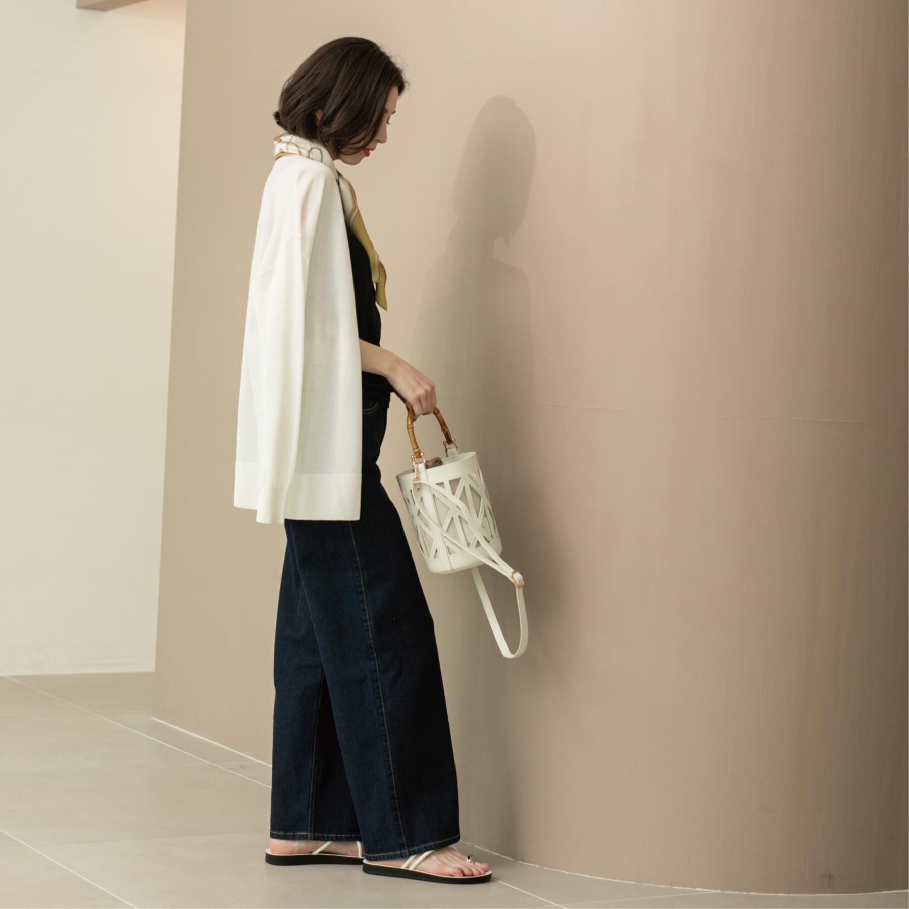 OPAQUE.CLIP「ミドル丈ニットカーディガン【抗ピル/洗濯機洗い可/接触冷感】」|カーディガン|