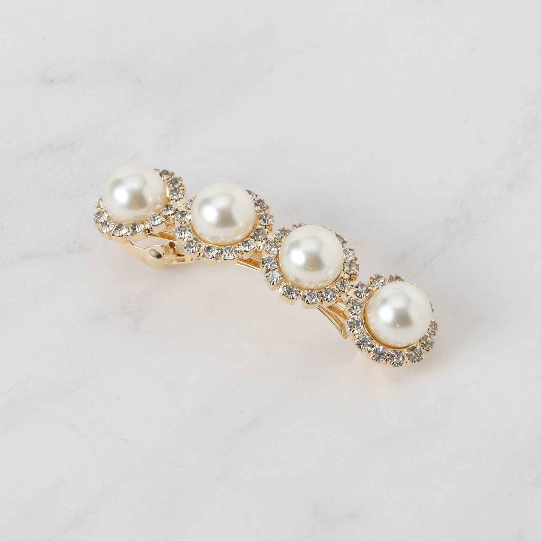 Couture broach「パール調ビジューデザインバレッタ」|その他|