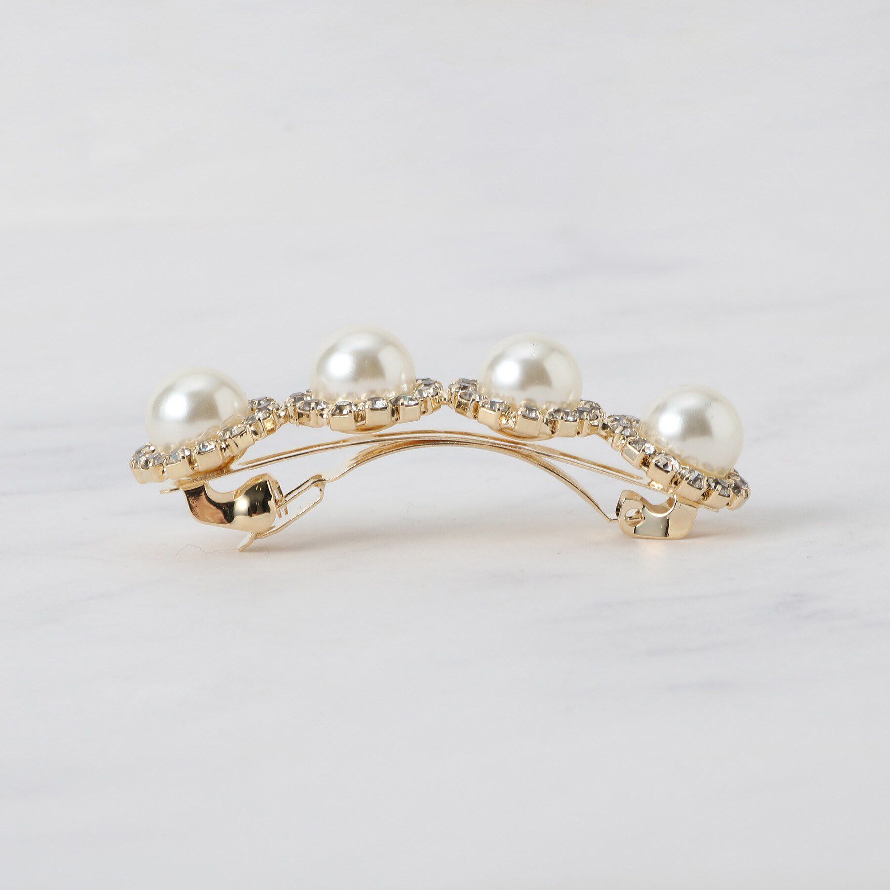 Couture broach「パール調ビジューデザインバレッタ」|その他|