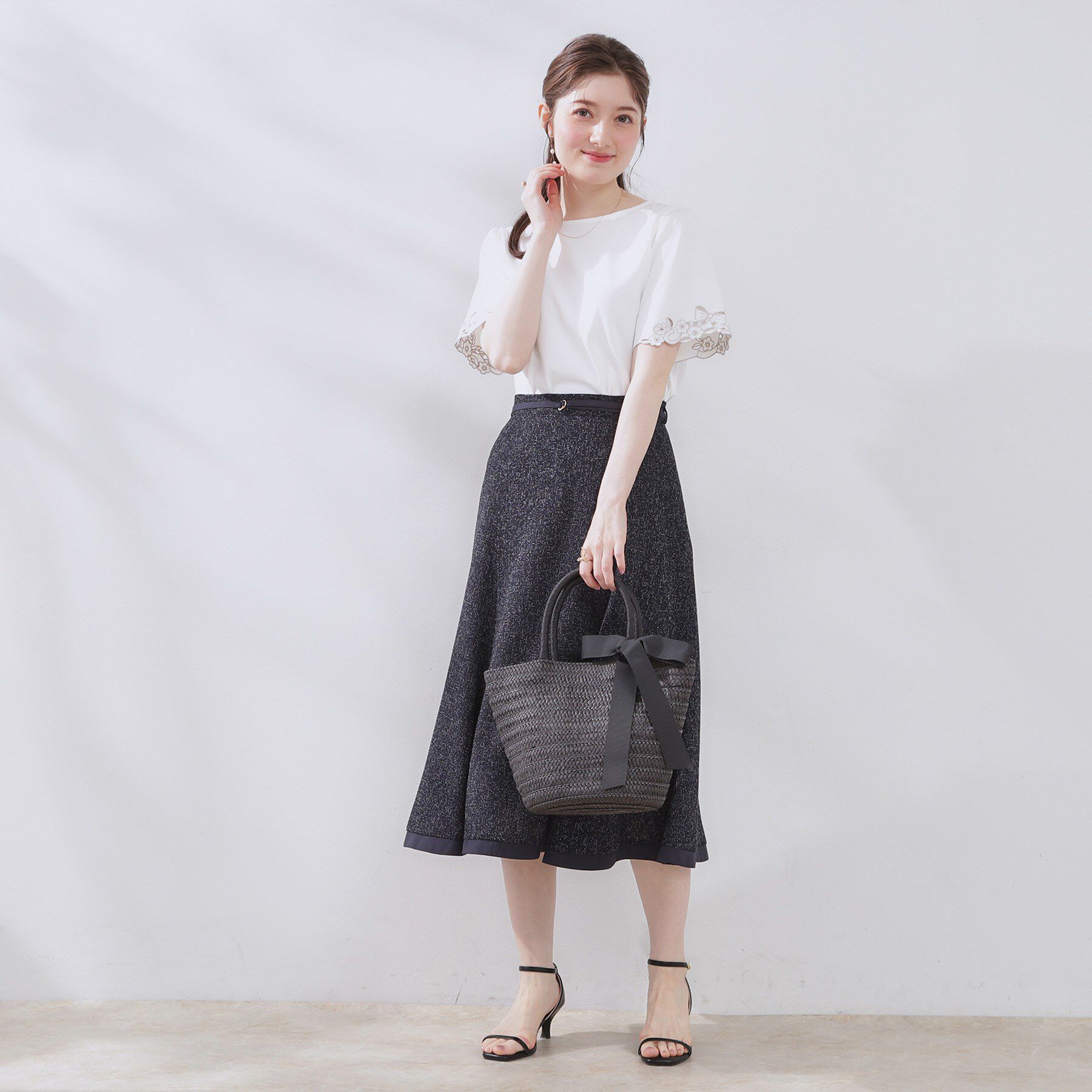 Couture broach「【接触冷感・UVカット】袖エンブロサイロコンパクトトップス」|Tシャツ・カットソー|