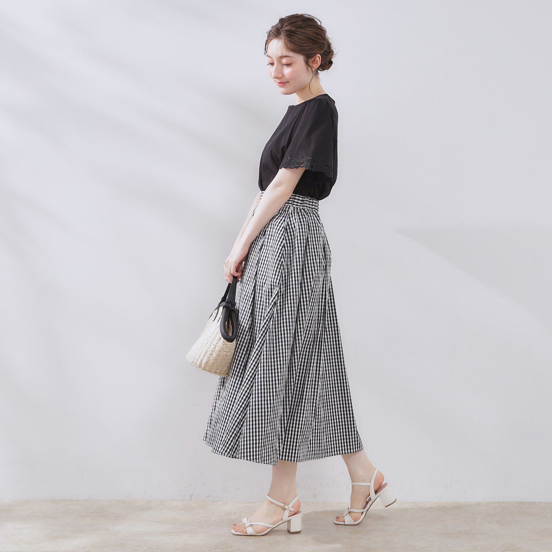 Couture broach「【接触冷感・UVカット】袖エンブロサイロコンパクトトップス」|Tシャツ・カットソー|