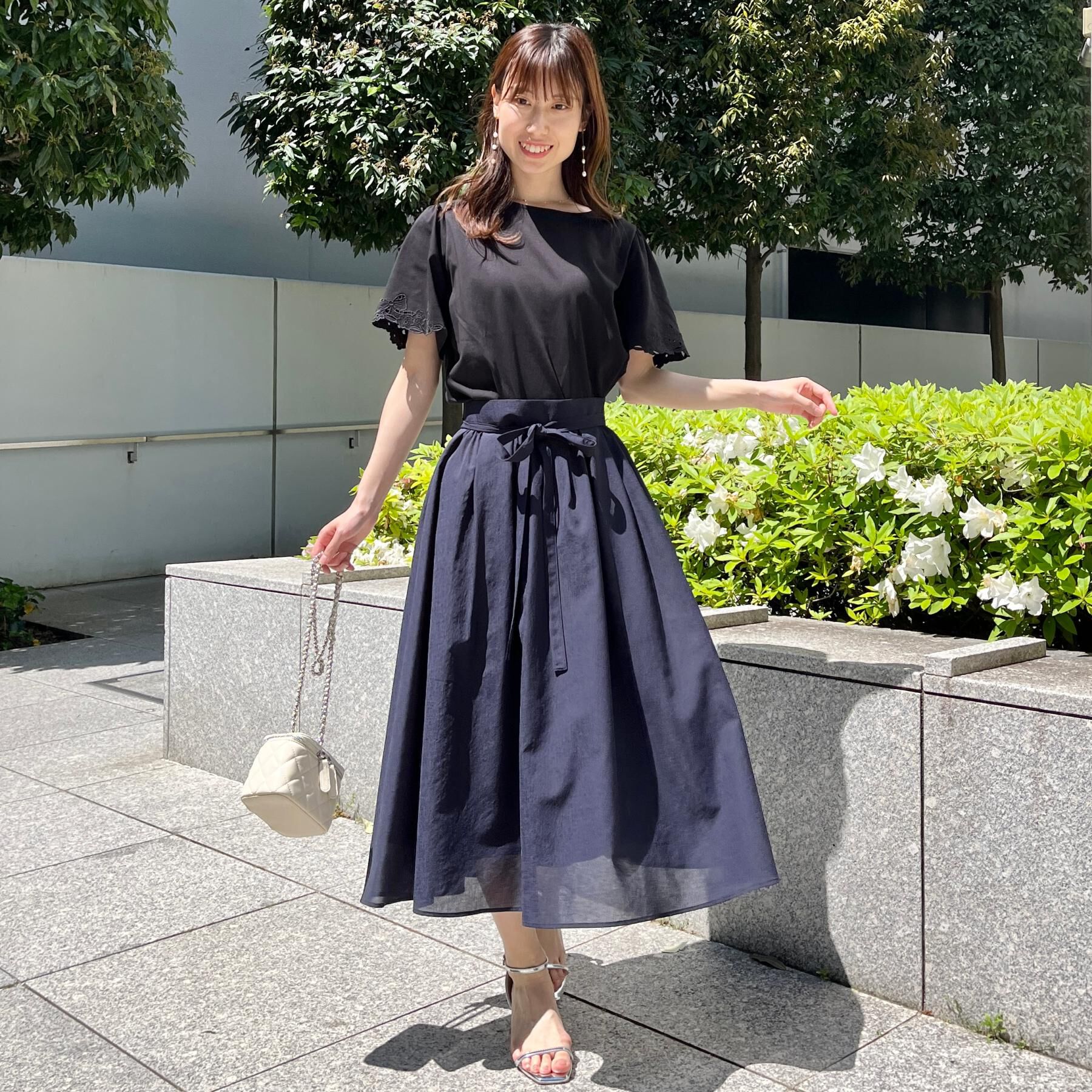 Couture broach「【接触冷感・UVカット】袖エンブロサイロコンパクトトップス」|Tシャツ・カットソー|