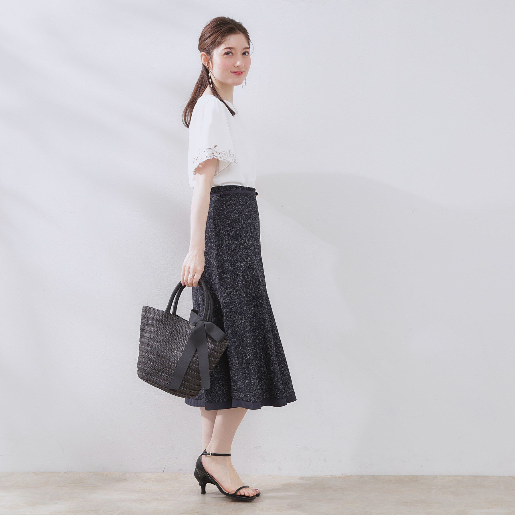 Couture broach「【接触冷感・UVカット】袖エンブロサイロコンパクトトップス」|Tシャツ・カットソー|