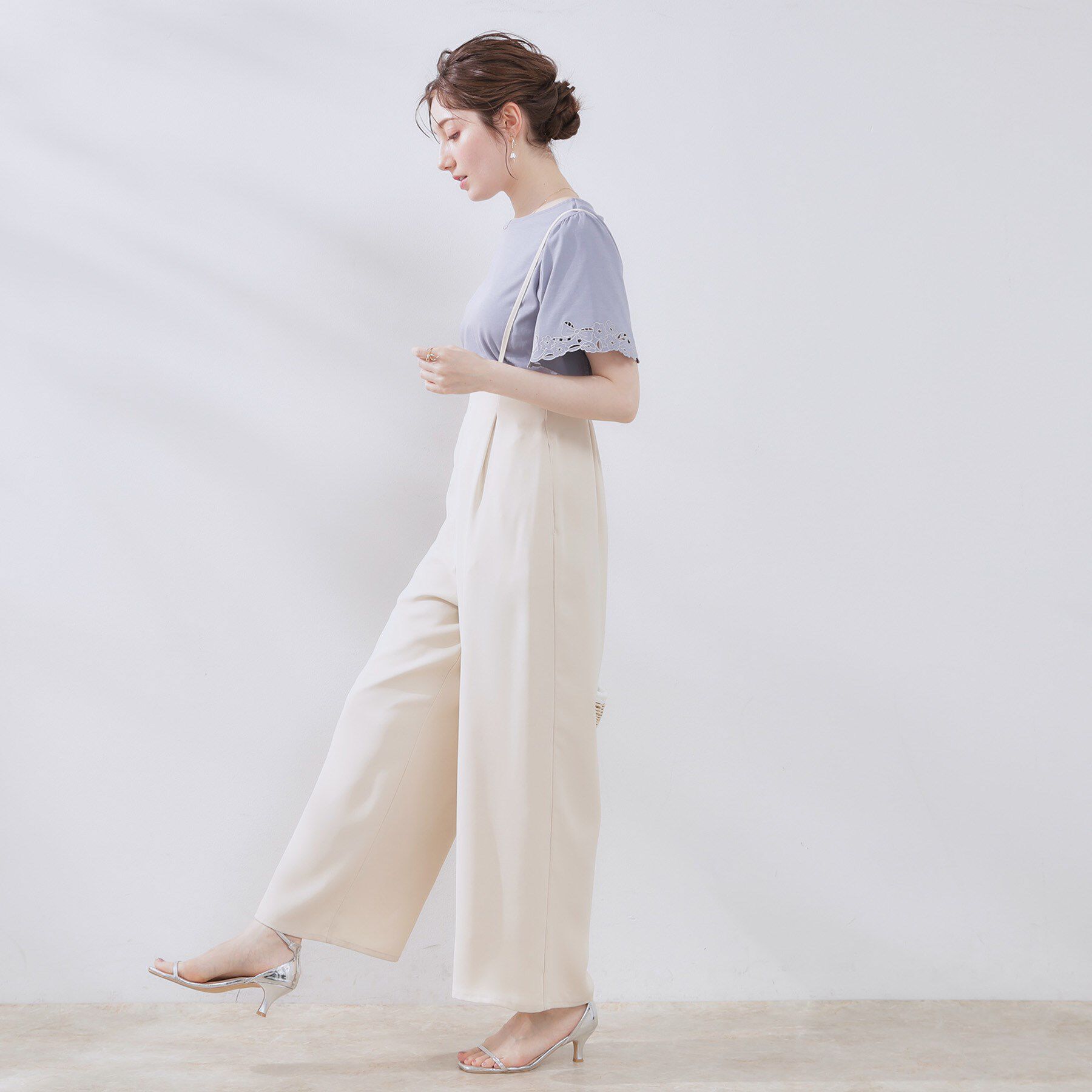 Couture broach「【接触冷感・UVカット】袖エンブロサイロコンパクトトップス」|Tシャツ・カットソー|