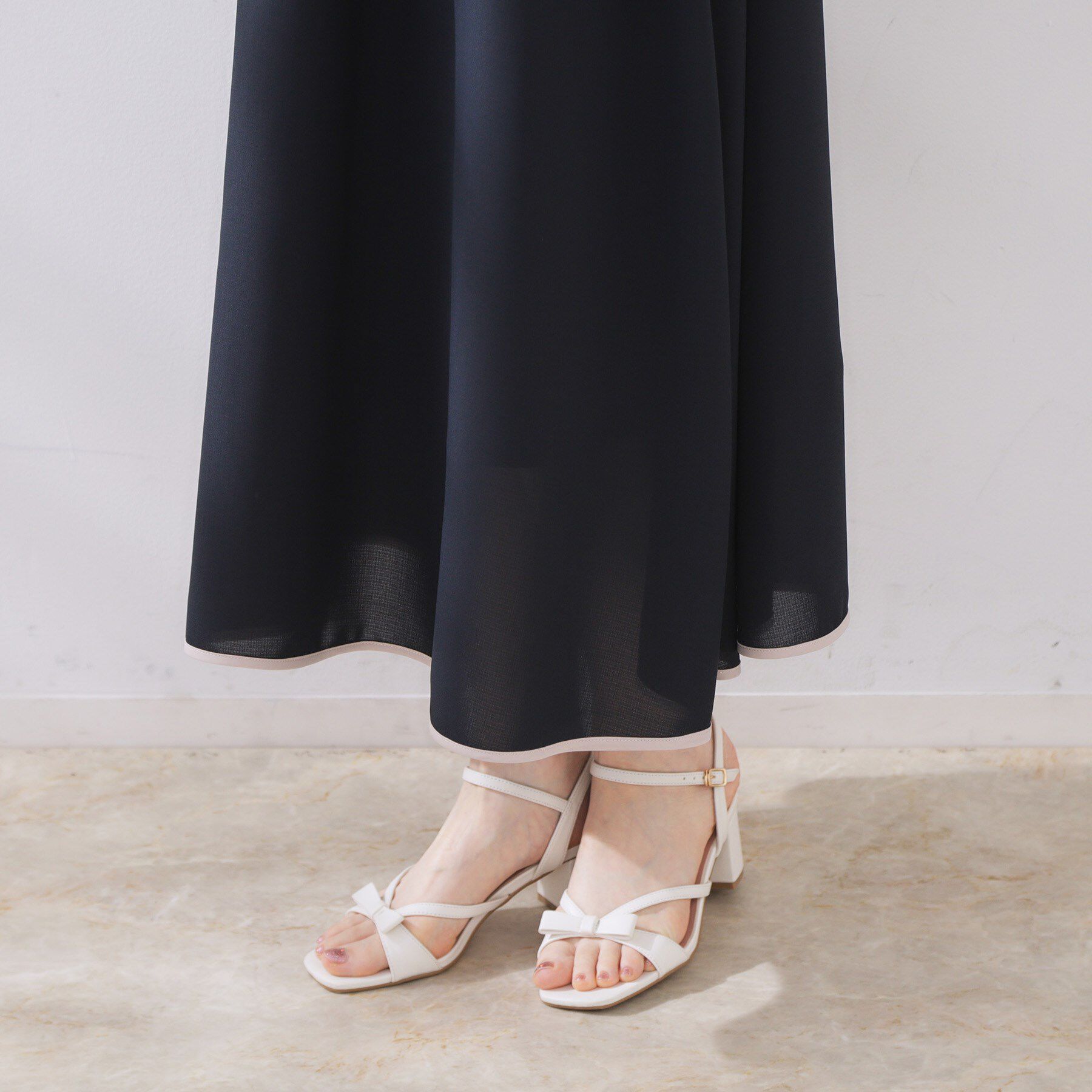 Couture broach「【配色・きれいめ・通勤】タックプリーツ配色ワンピース」|ワンピース|