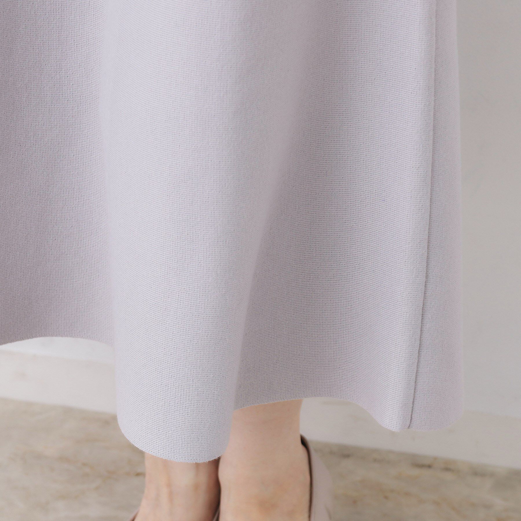 Couture broach「【ハレの日・通勤】スクエアネック バイカラー ニットワンピース」|ワンピース|