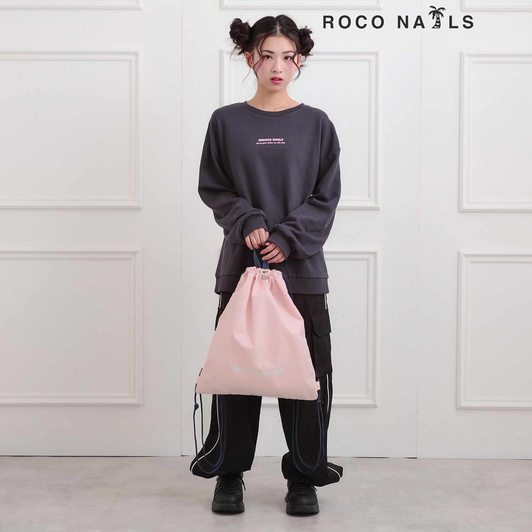 PINK-latte「【ロコネイル ROCO NAILS】ナップサック」|リュック|