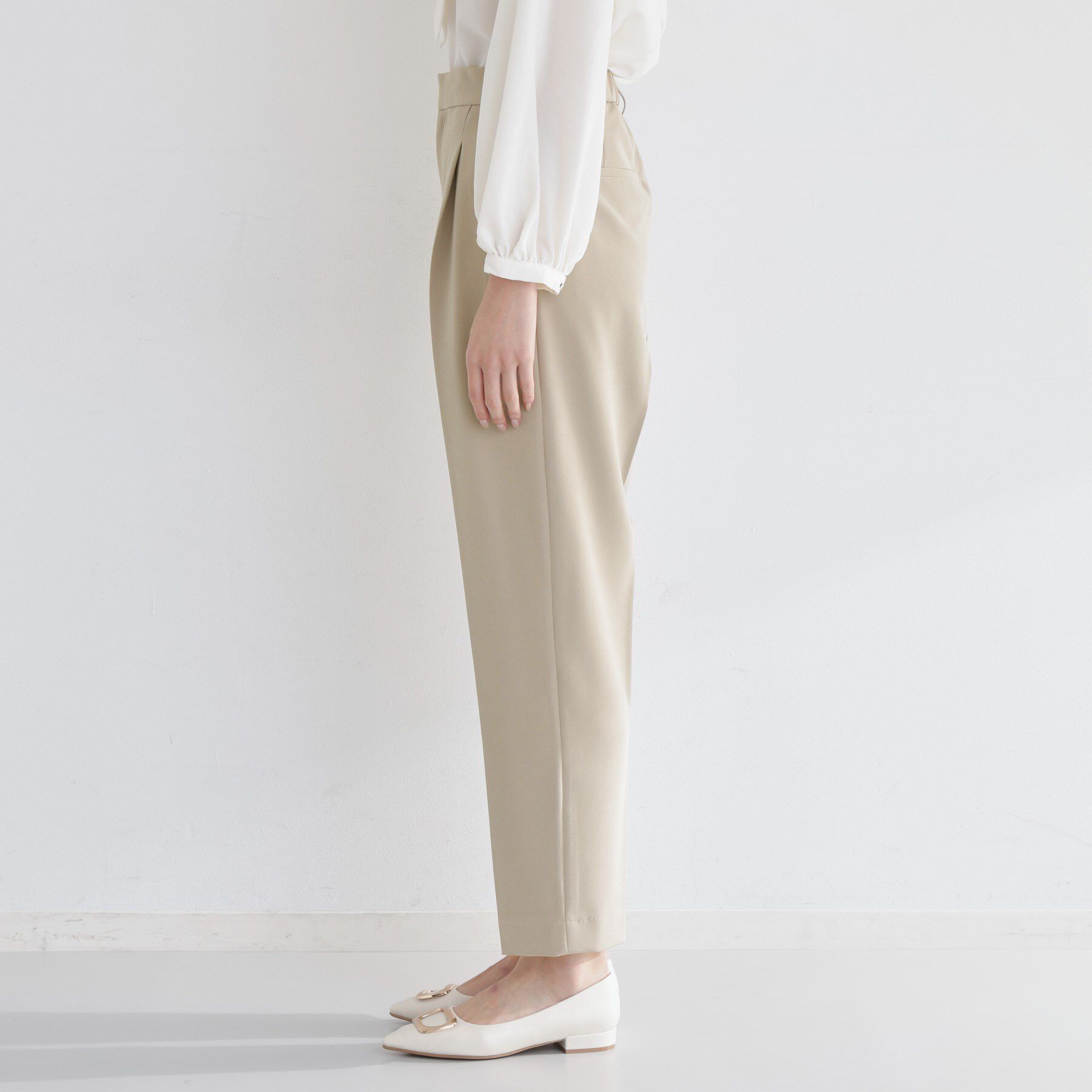 THE SHOP TK「【通勤・セレモニー】美脚シルエット ダブルクロステーパードパンツ/セットアップ可」|その他|