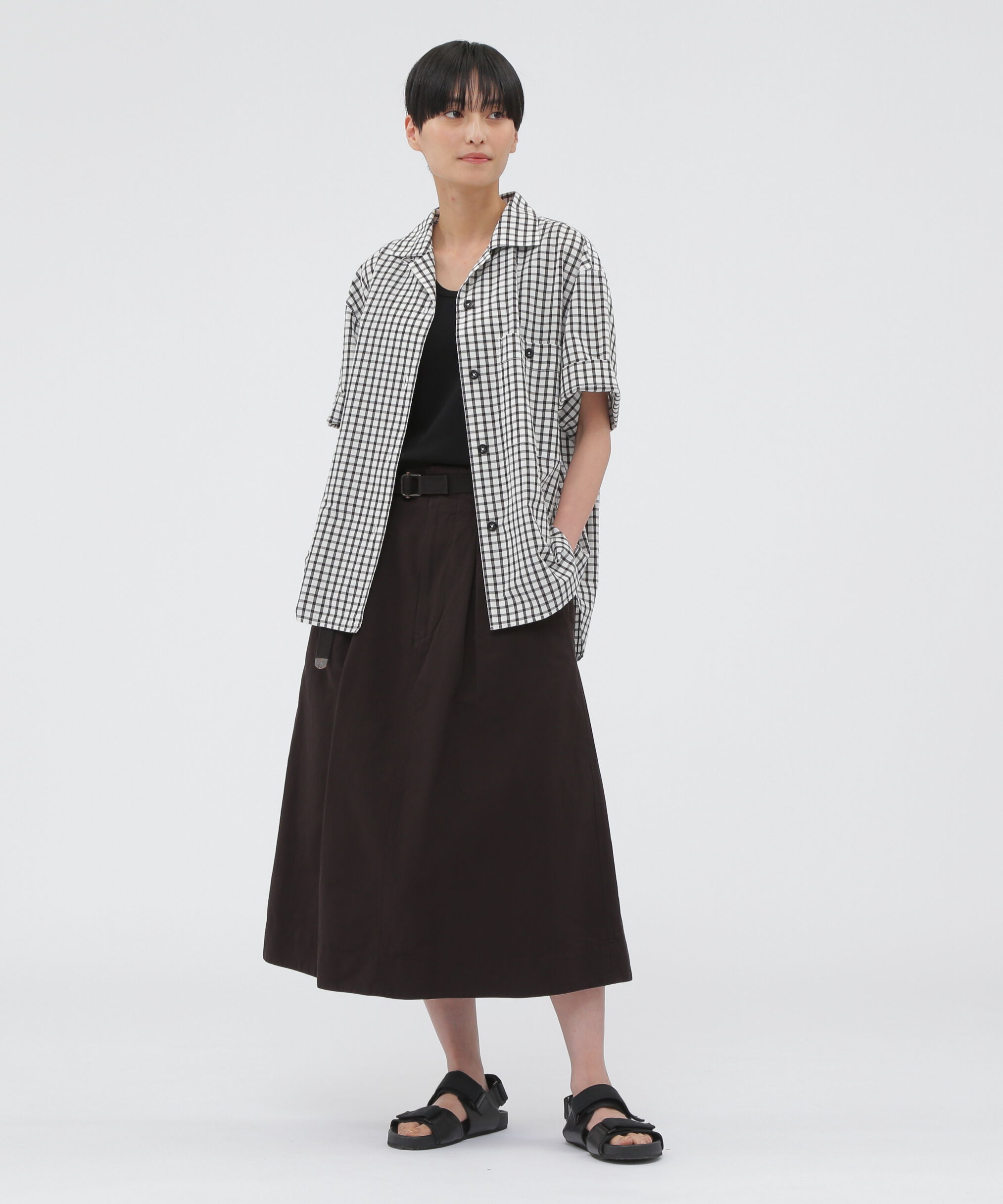 MHL.「COTTON LINEN CHECK SHIRT」|シャツ・ブラウス|