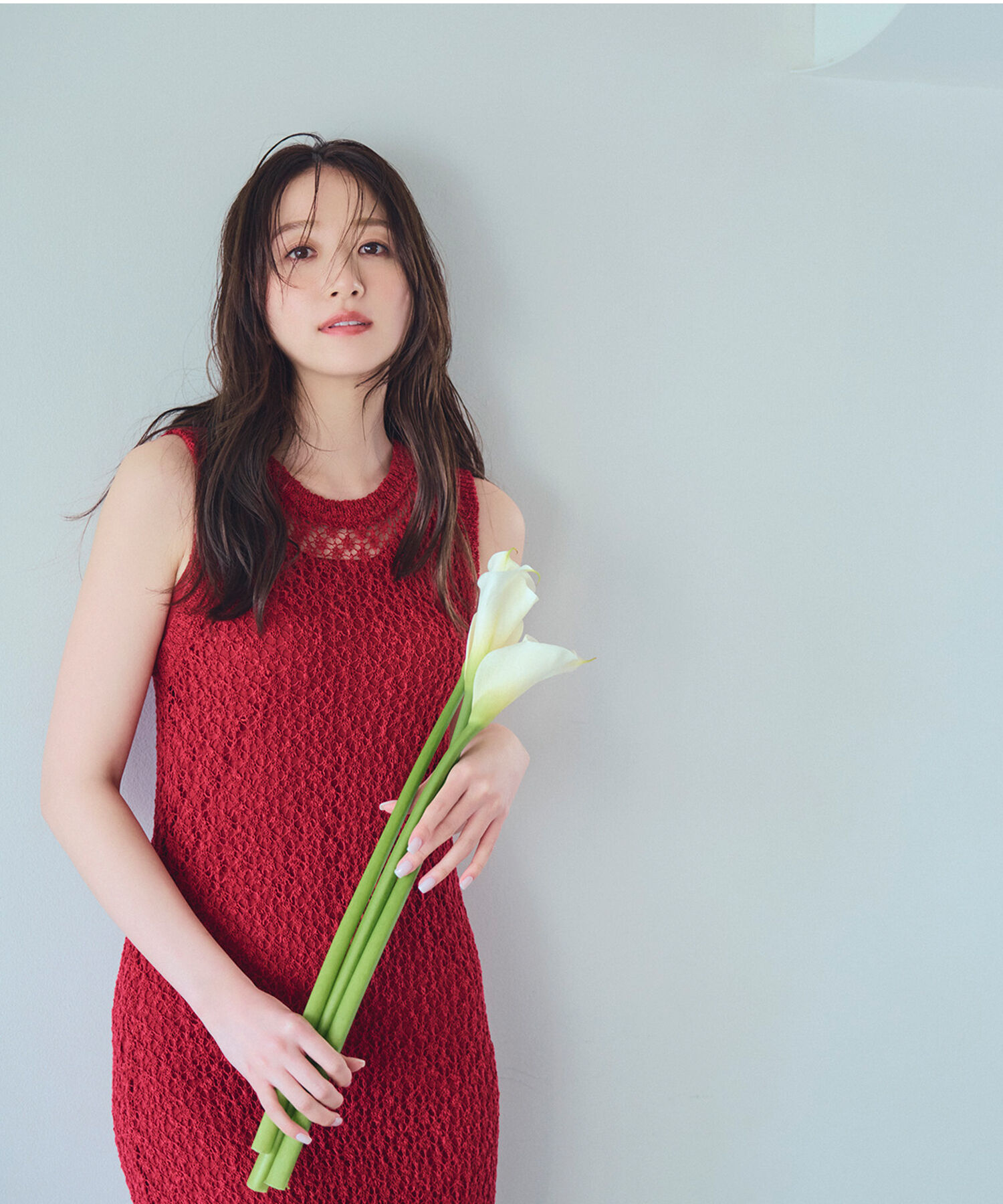  「メッシュナローニットワンピース」|ワンピース|アカ