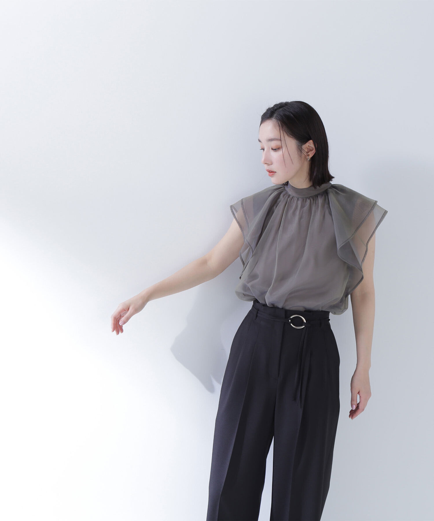  「シアーフレアスリーブブラウス」|シャツ・ブラウス|