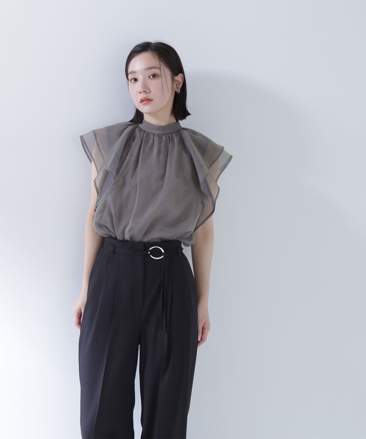  「シアーフレアスリーブブラウス」|シャツ・ブラウス|