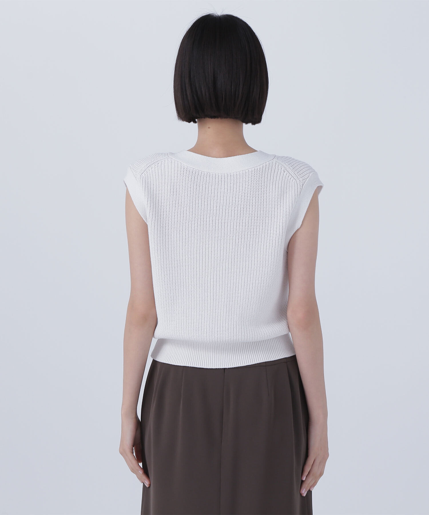  「ゴールドボタンニットベスト」|ニット・セーター|