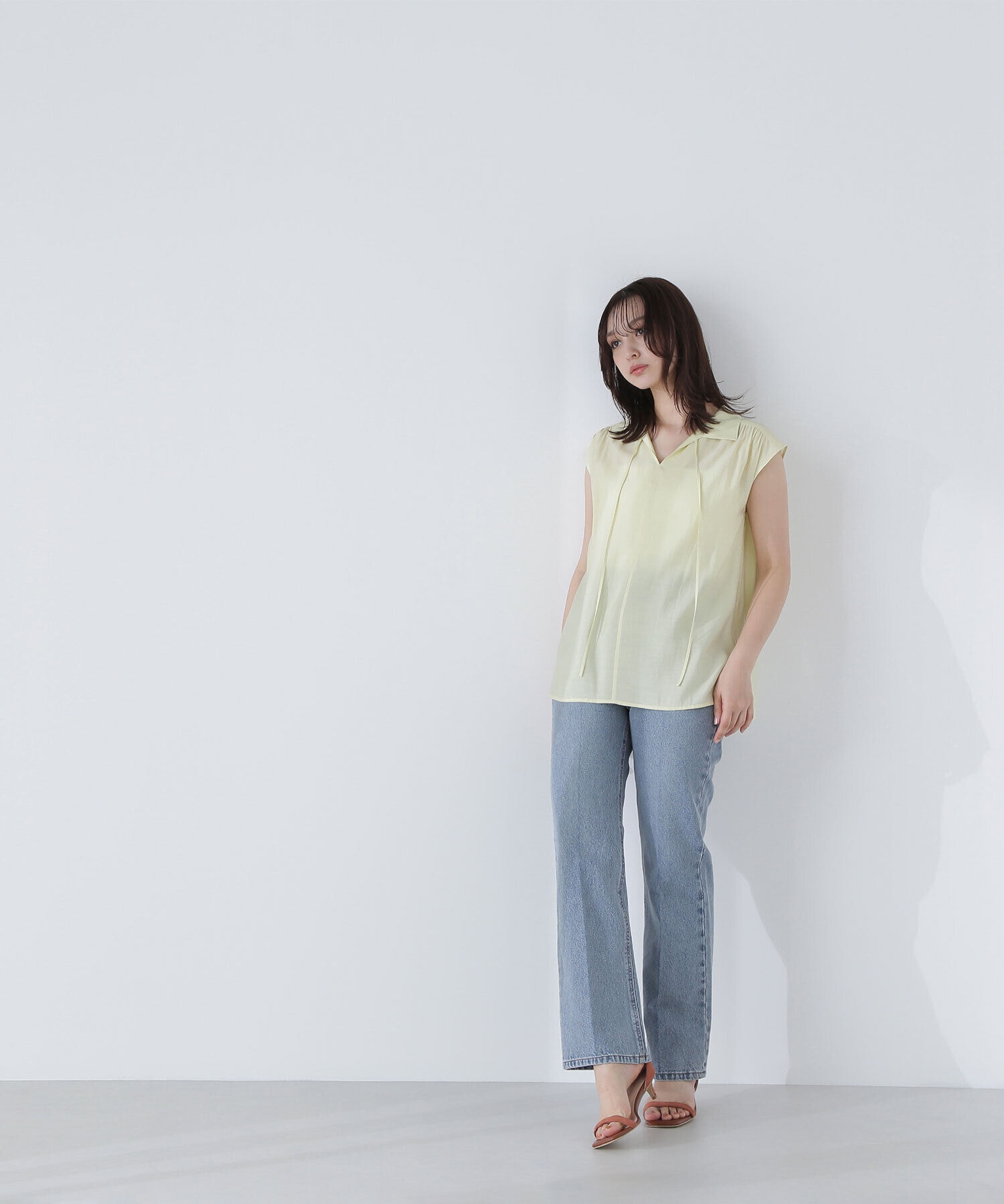  「ナローリボンスキッパーブラウス」|シャツ・ブラウス|