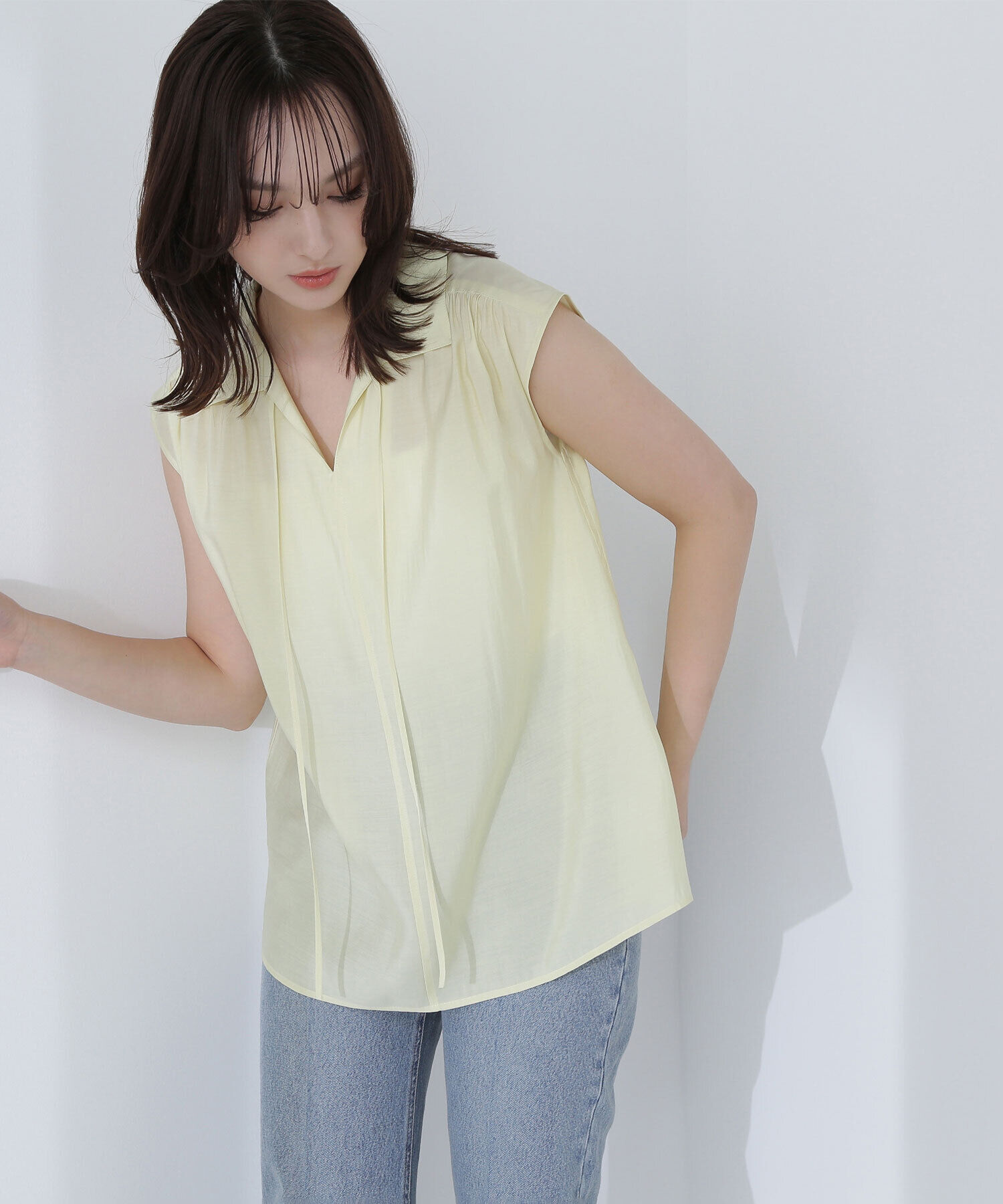  「ナローリボンスキッパーブラウス」|シャツ・ブラウス|