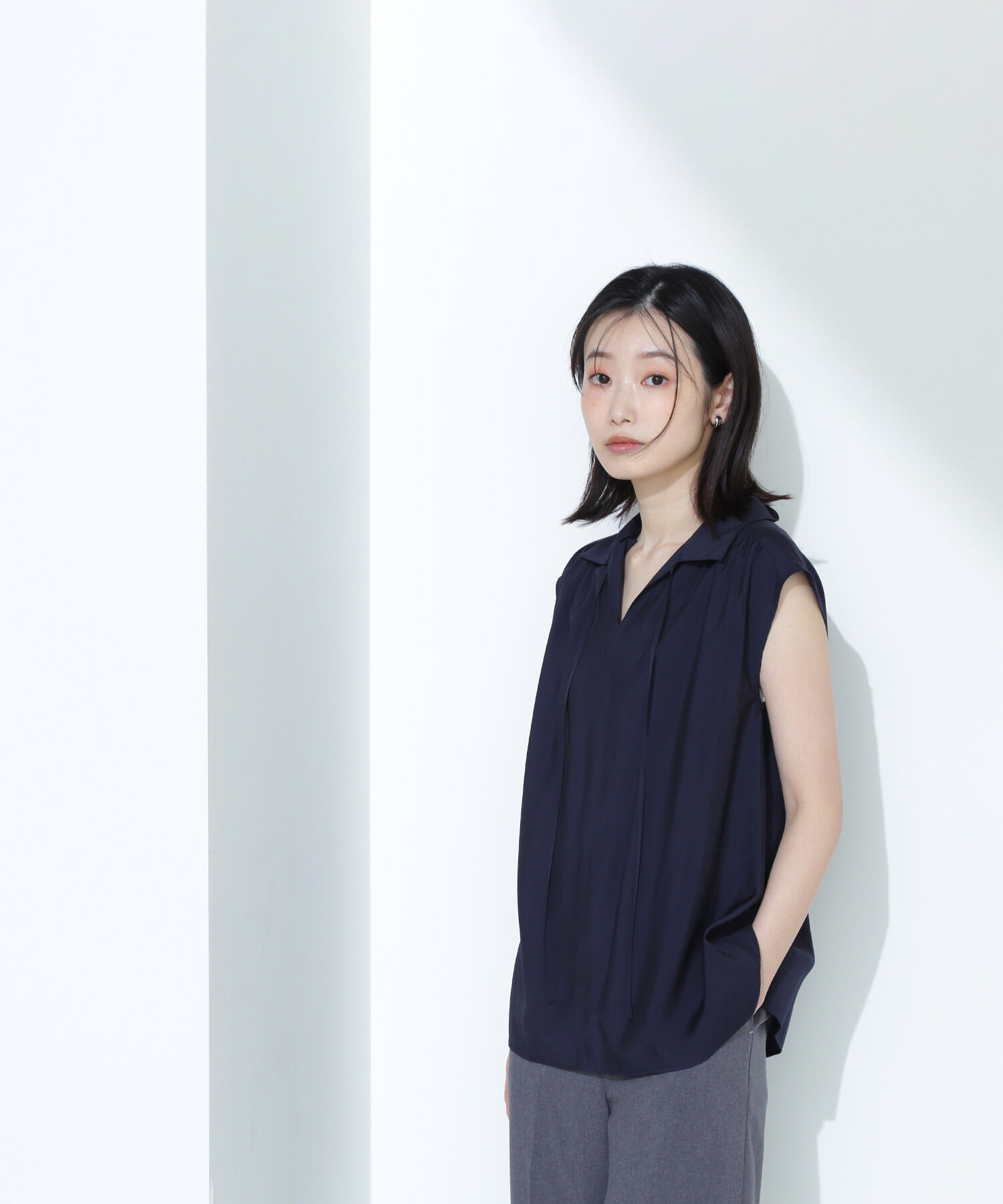  「ナローリボンスキッパーブラウス」|シャツ・ブラウス|