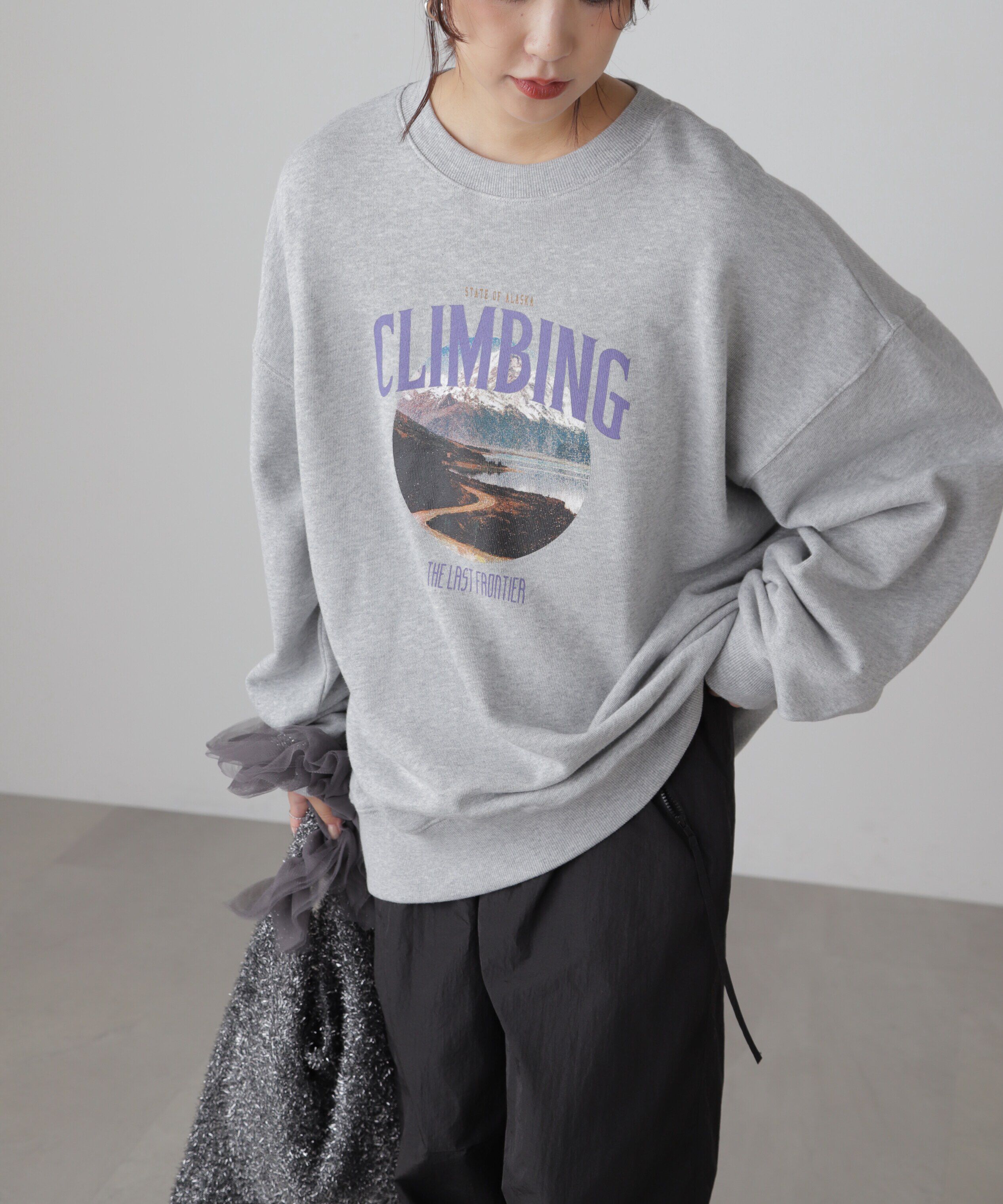  「マウンテンプリントビッグスウェット」|Tシャツ・カットソー|