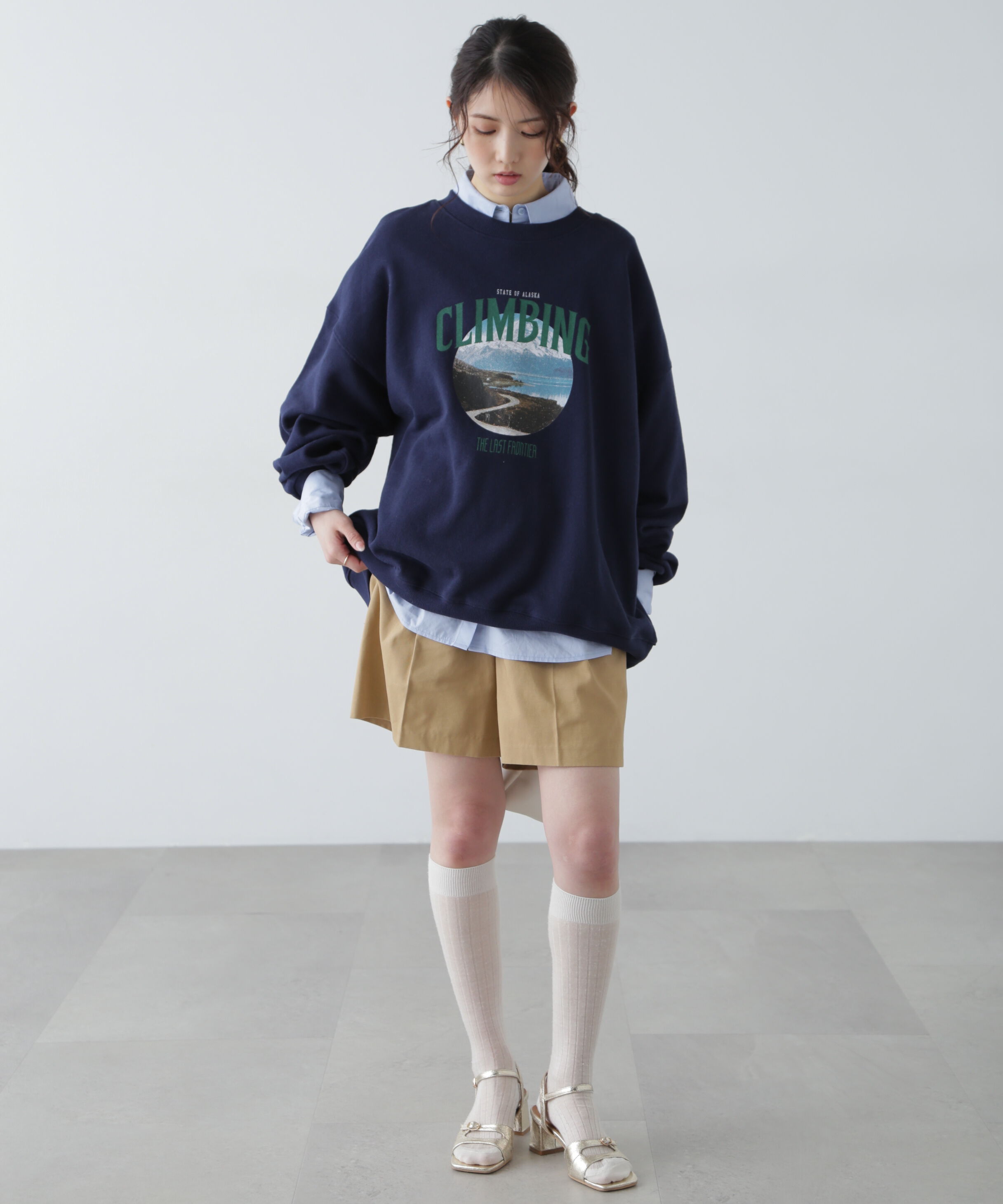  「マウンテンプリントビッグスウェット」|Tシャツ・カットソー|