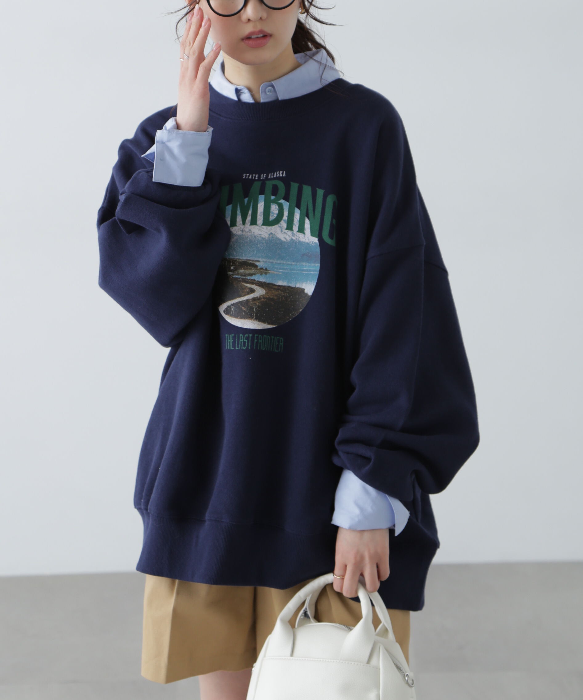  「マウンテンプリントビッグスウェット」|Tシャツ・カットソー|