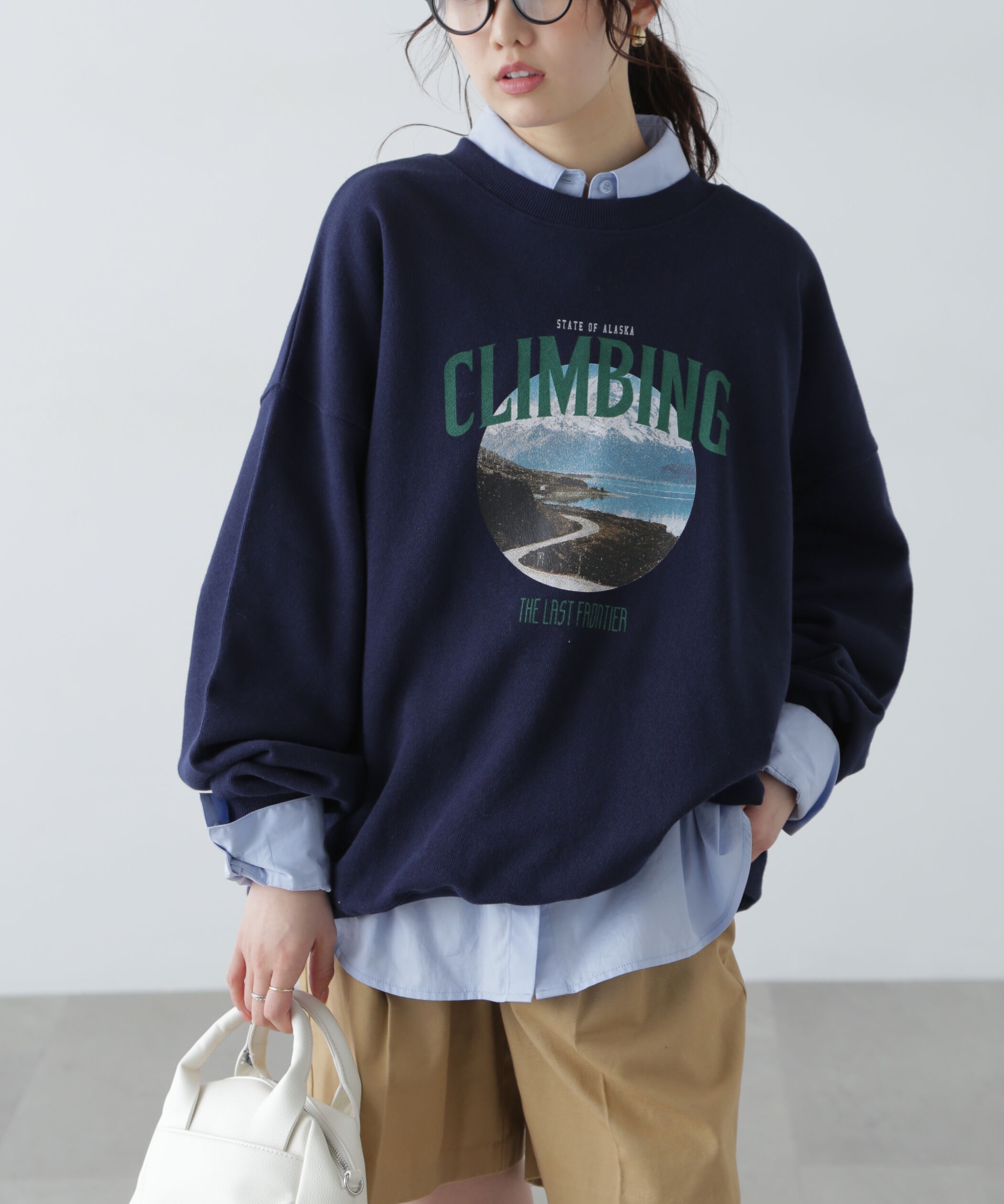  「マウンテンプリントビッグスウェット」|Tシャツ・カットソー|