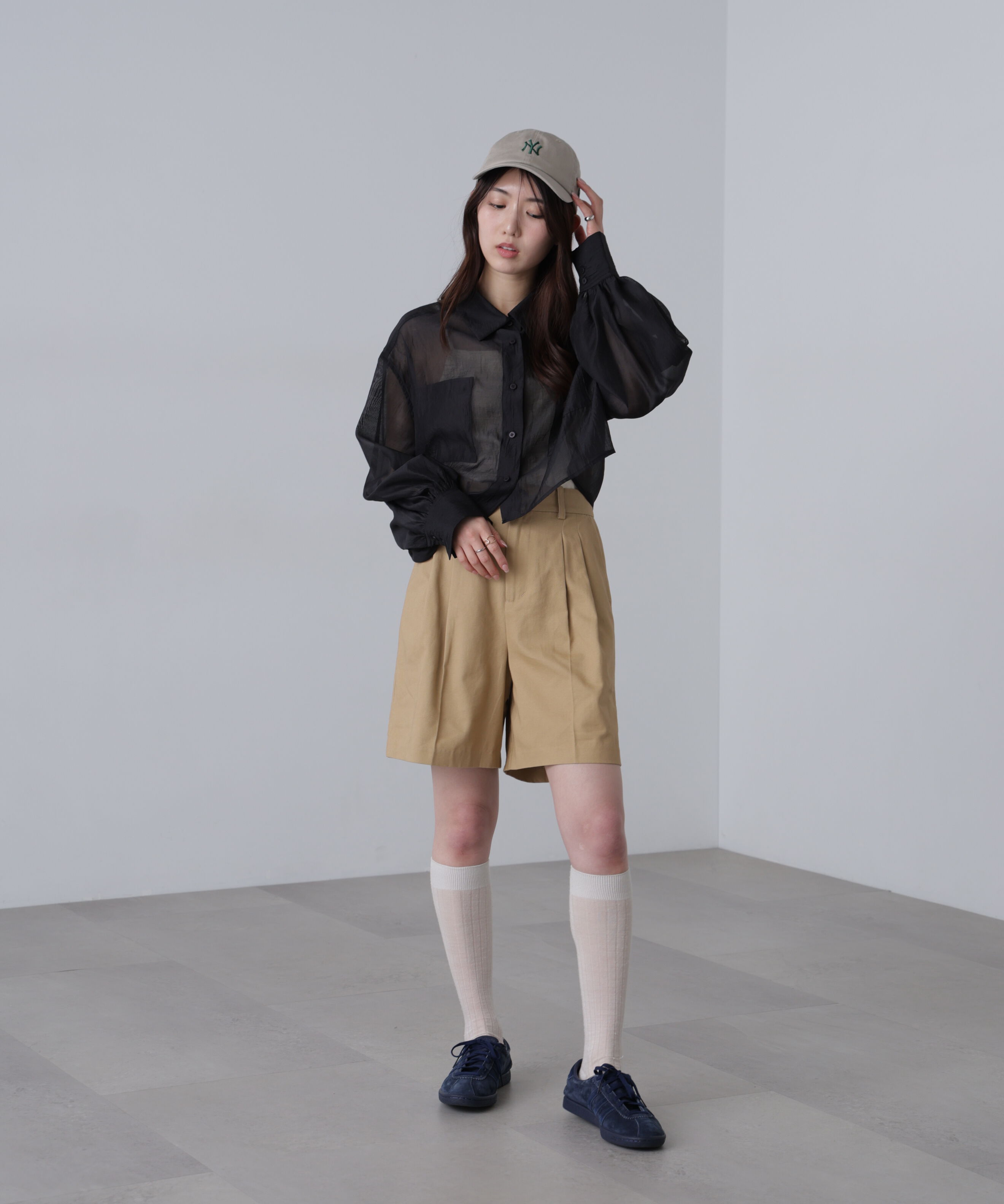  「シアーオーガンジーショート丈シャツ」|シャツ・ブラウス|