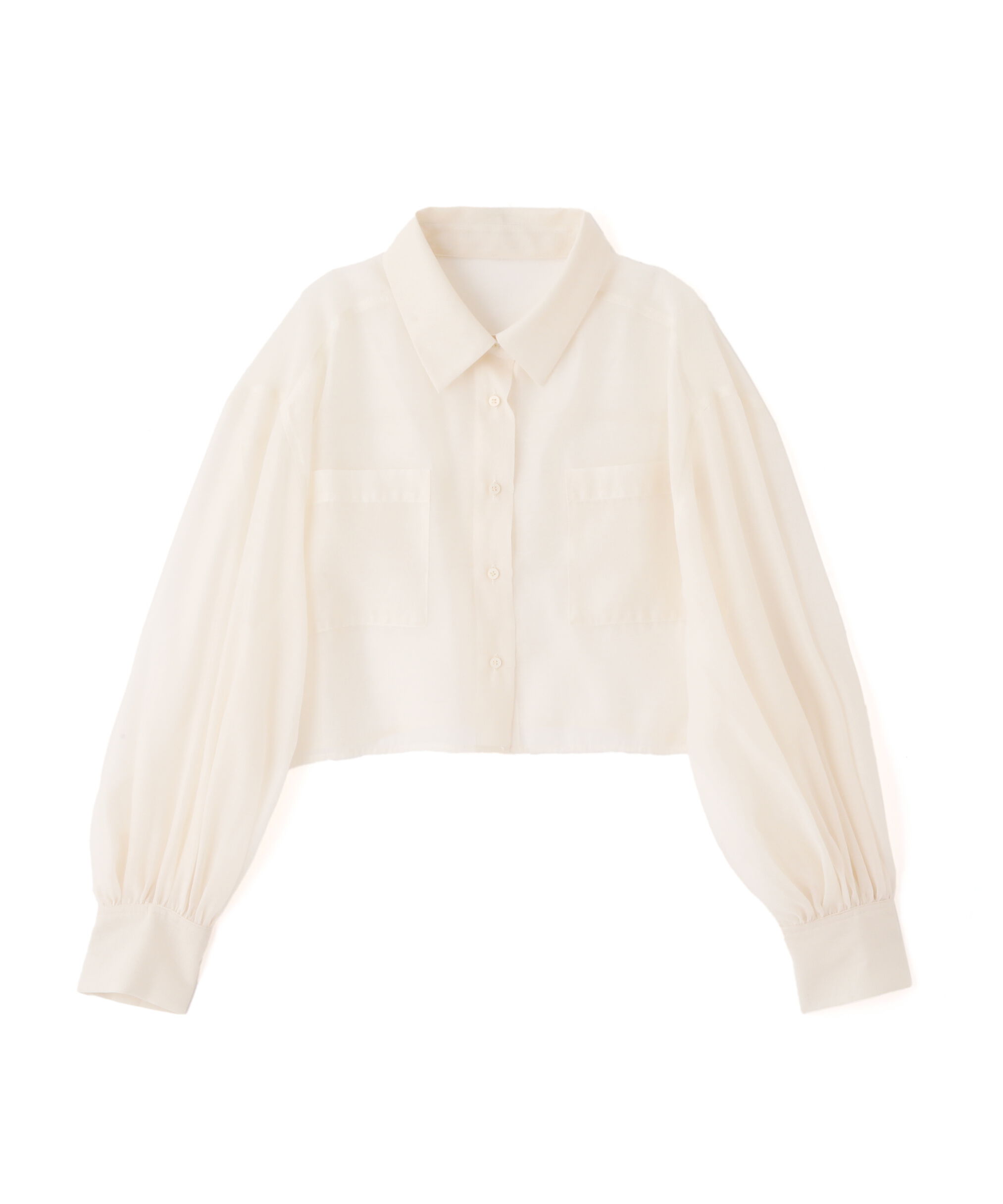  「シアーオーガンジーショート丈シャツ」|シャツ・ブラウス|