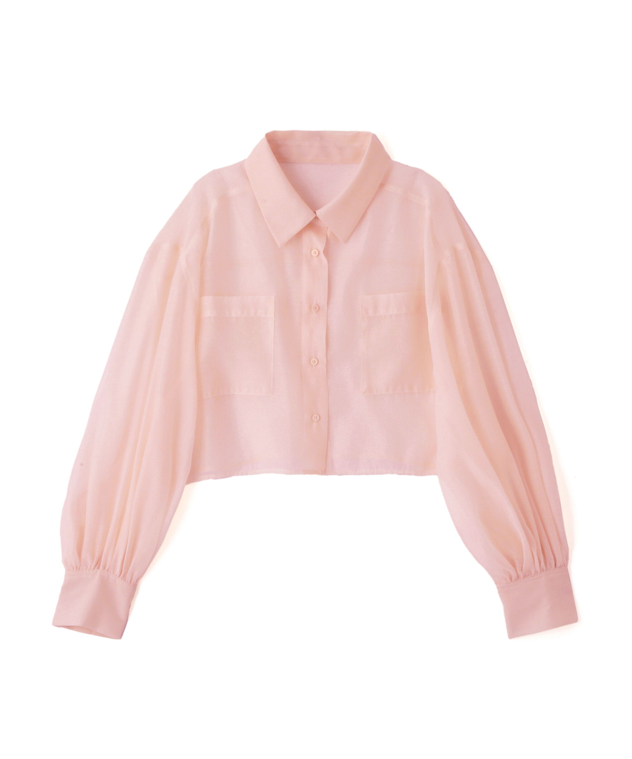  「シアーオーガンジーショート丈シャツ」|シャツ・ブラウス|