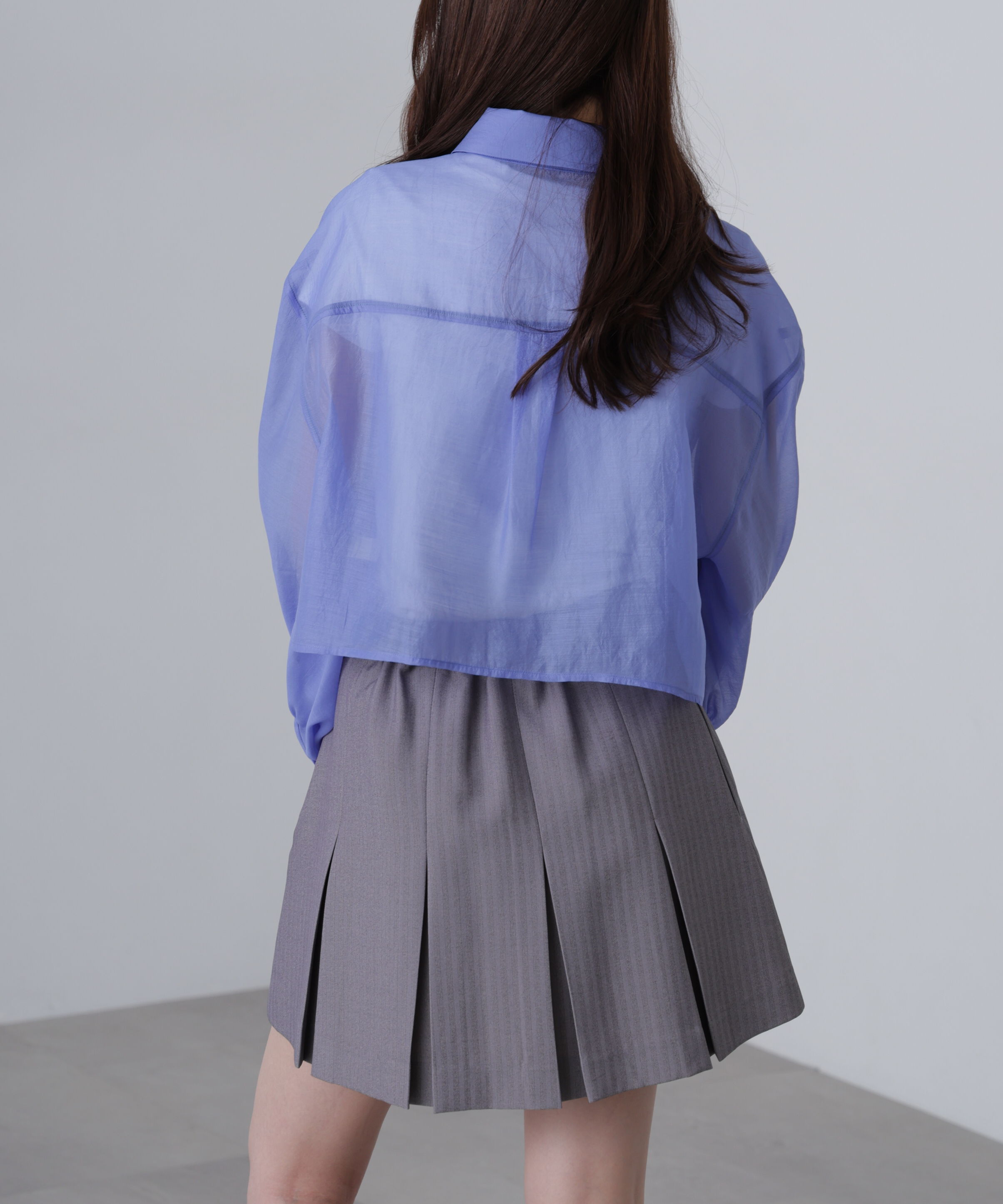  「シアーオーガンジーショート丈シャツ」|シャツ・ブラウス|