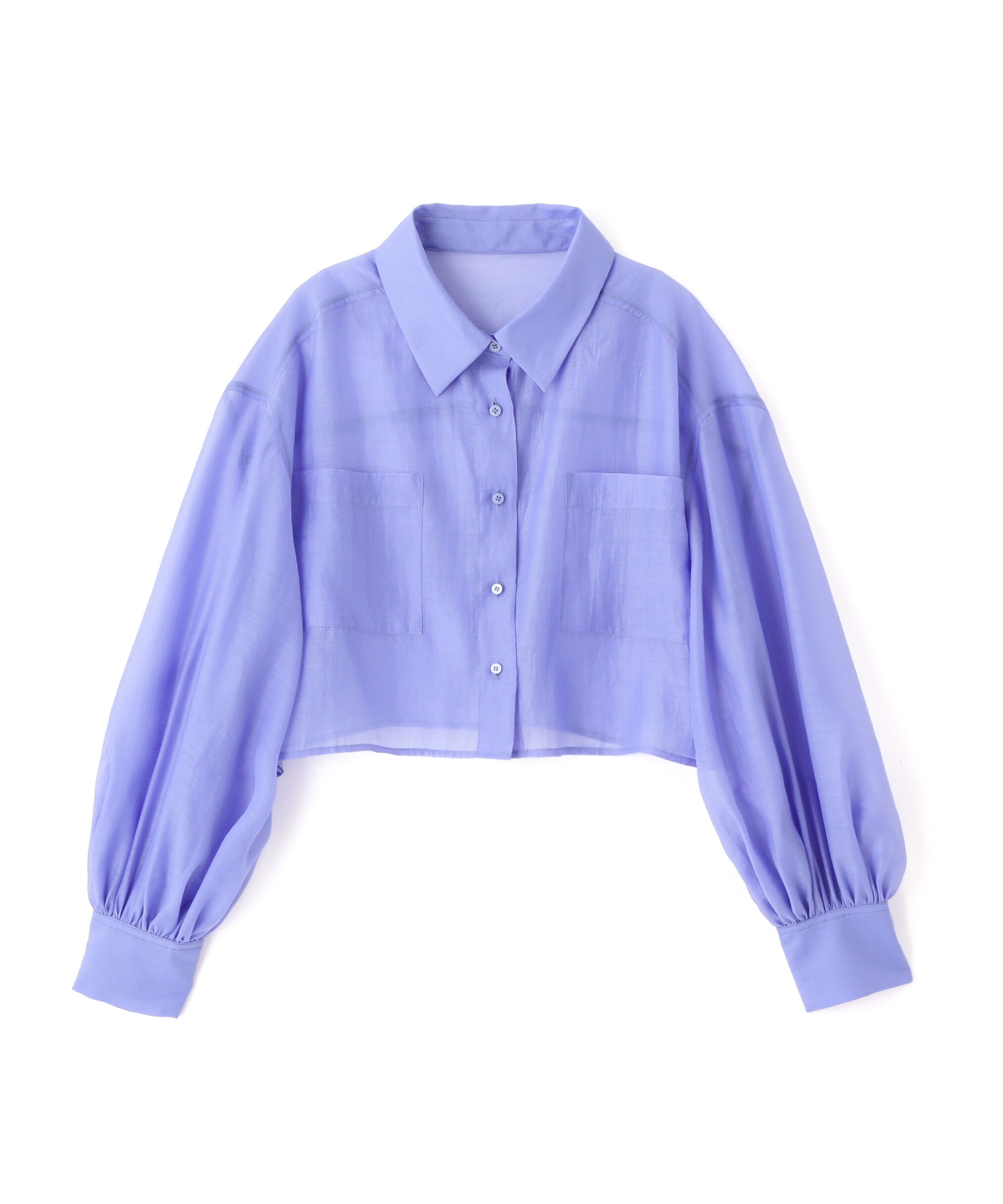  「シアーオーガンジーショート丈シャツ」|シャツ・ブラウス|